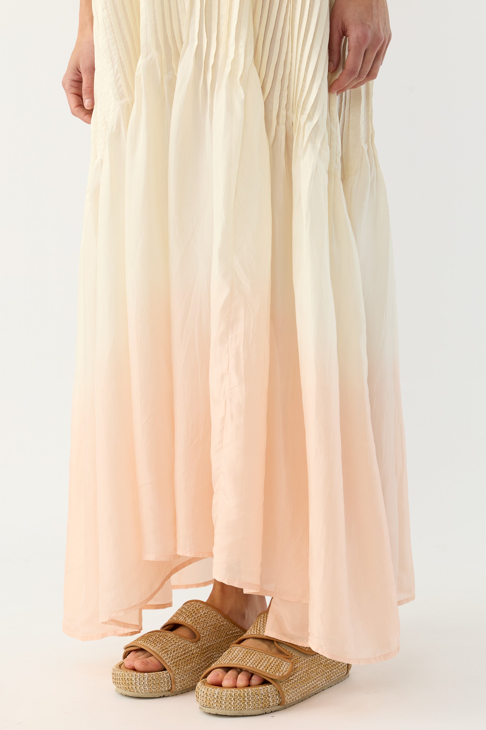 Ottavia Silk Dip-Dye Cami Dress