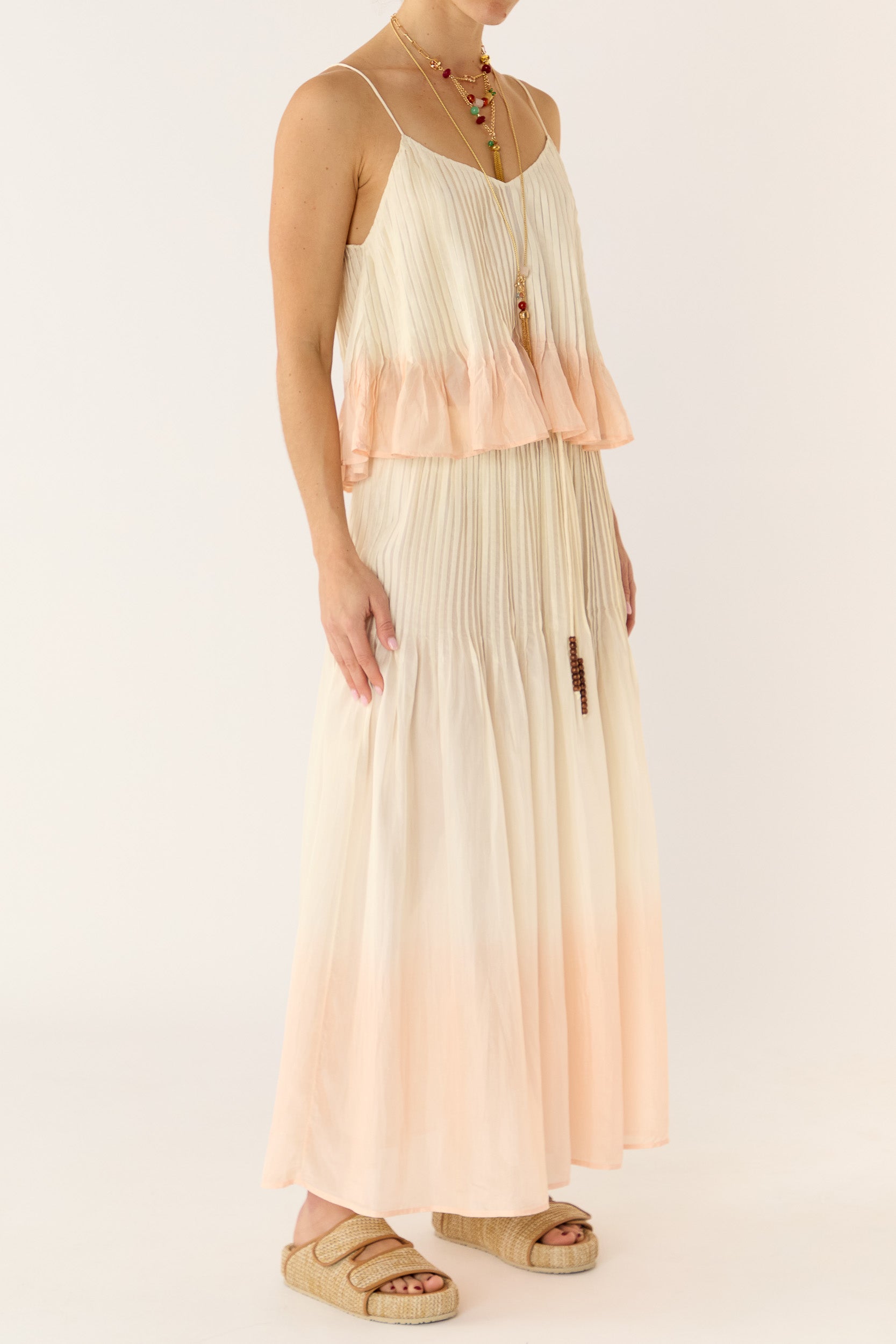 Ottavia Silk Dip-Dye Skirt