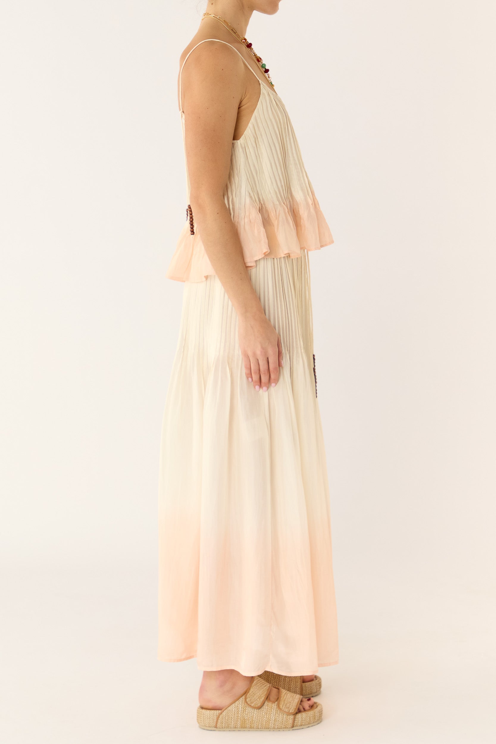 Ottavia Silk Dip-Dye Skirt