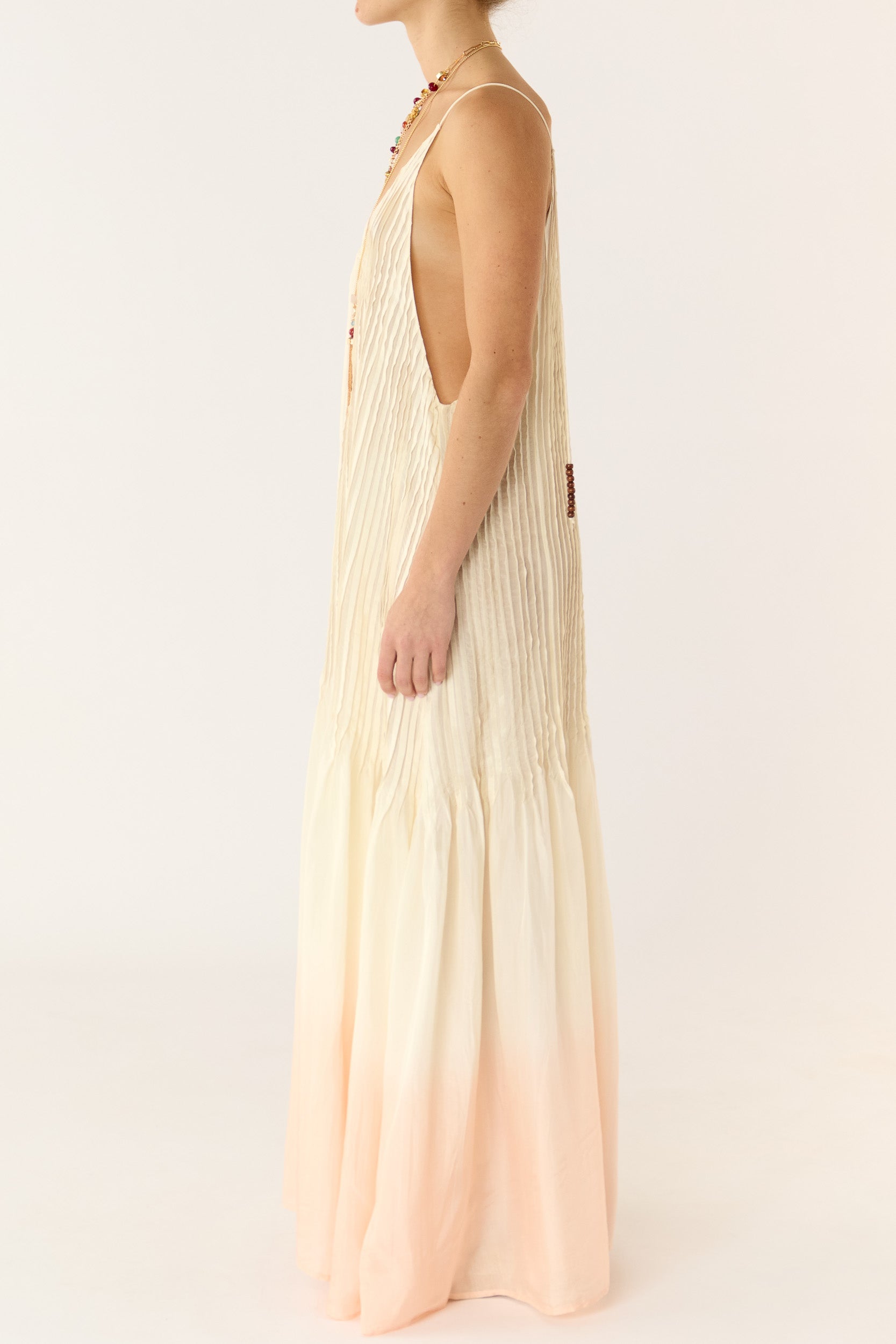 Ottavia Silk Dip-Dye Cami Dress