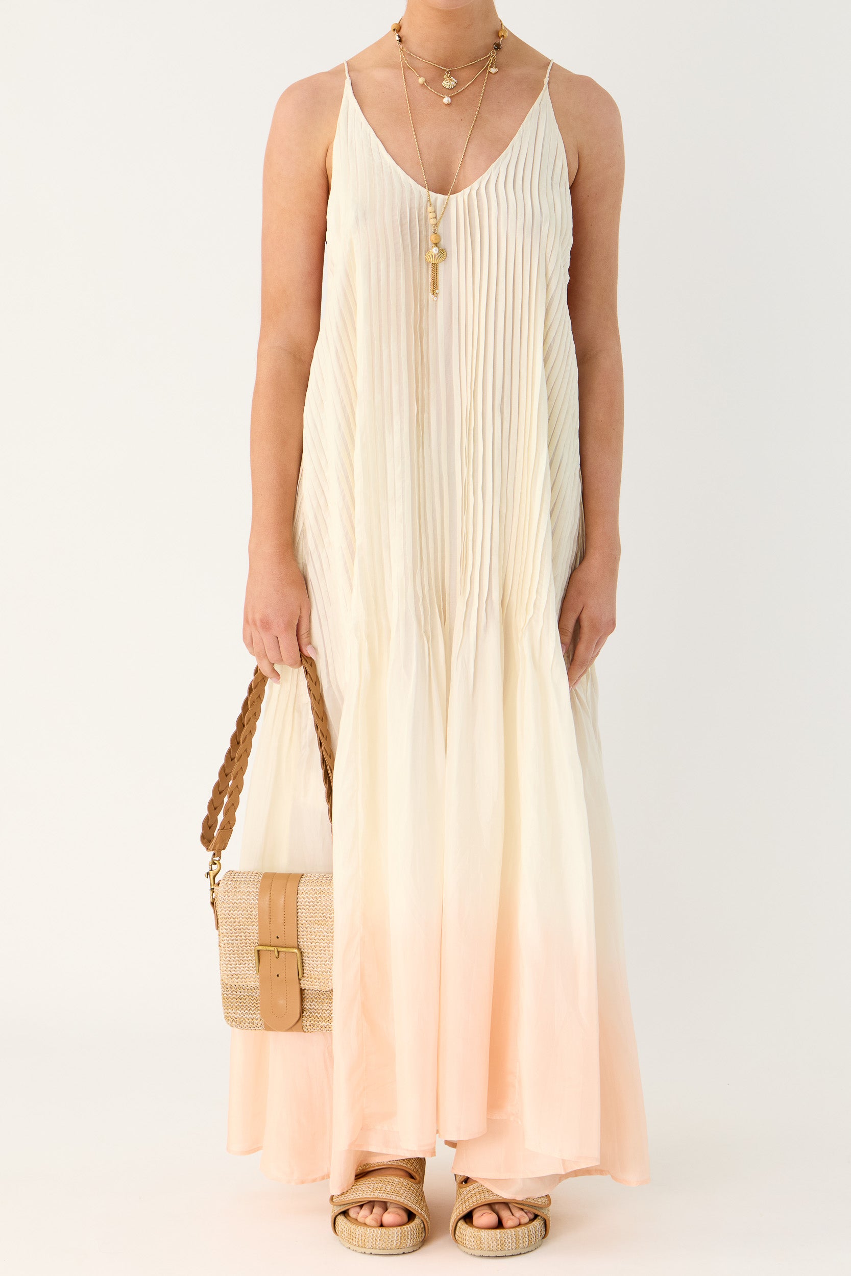 Camie Raffia & Leather Mini Bag
