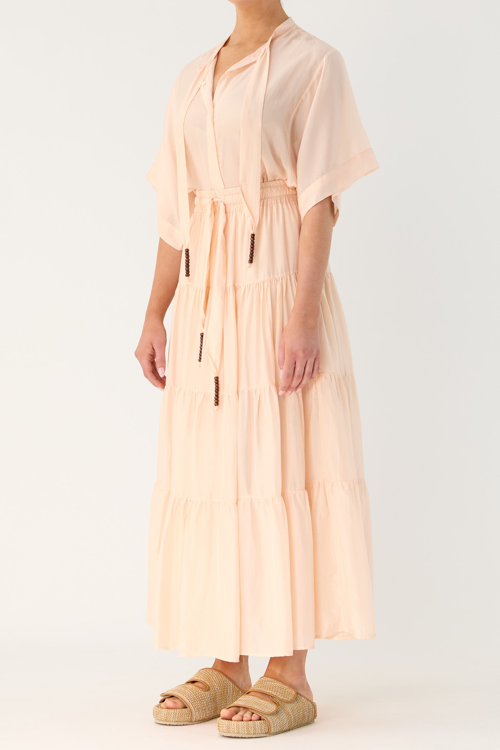 Amal Silk Habotai Skirt