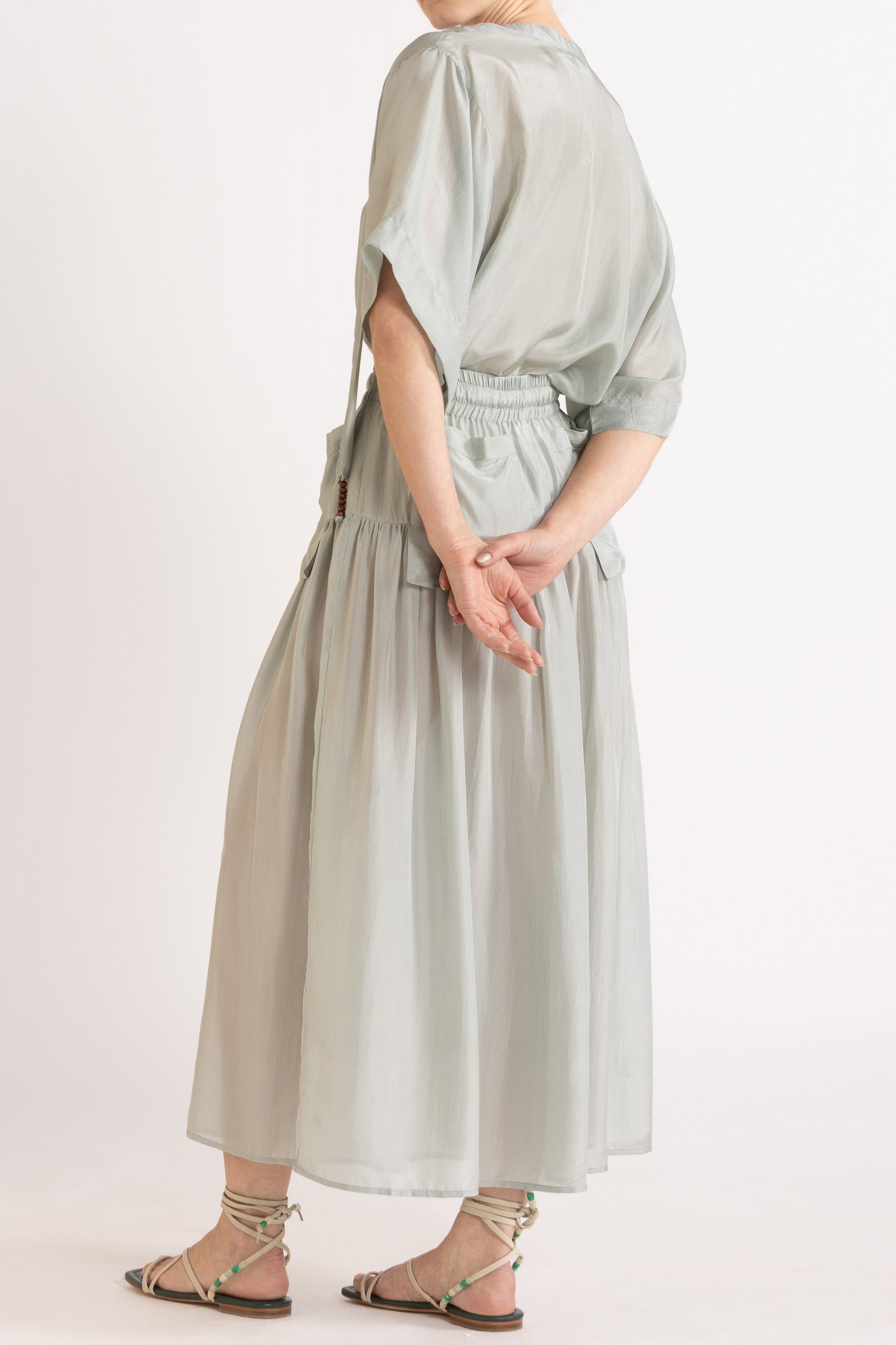 Amal Silk Habotai Skirt