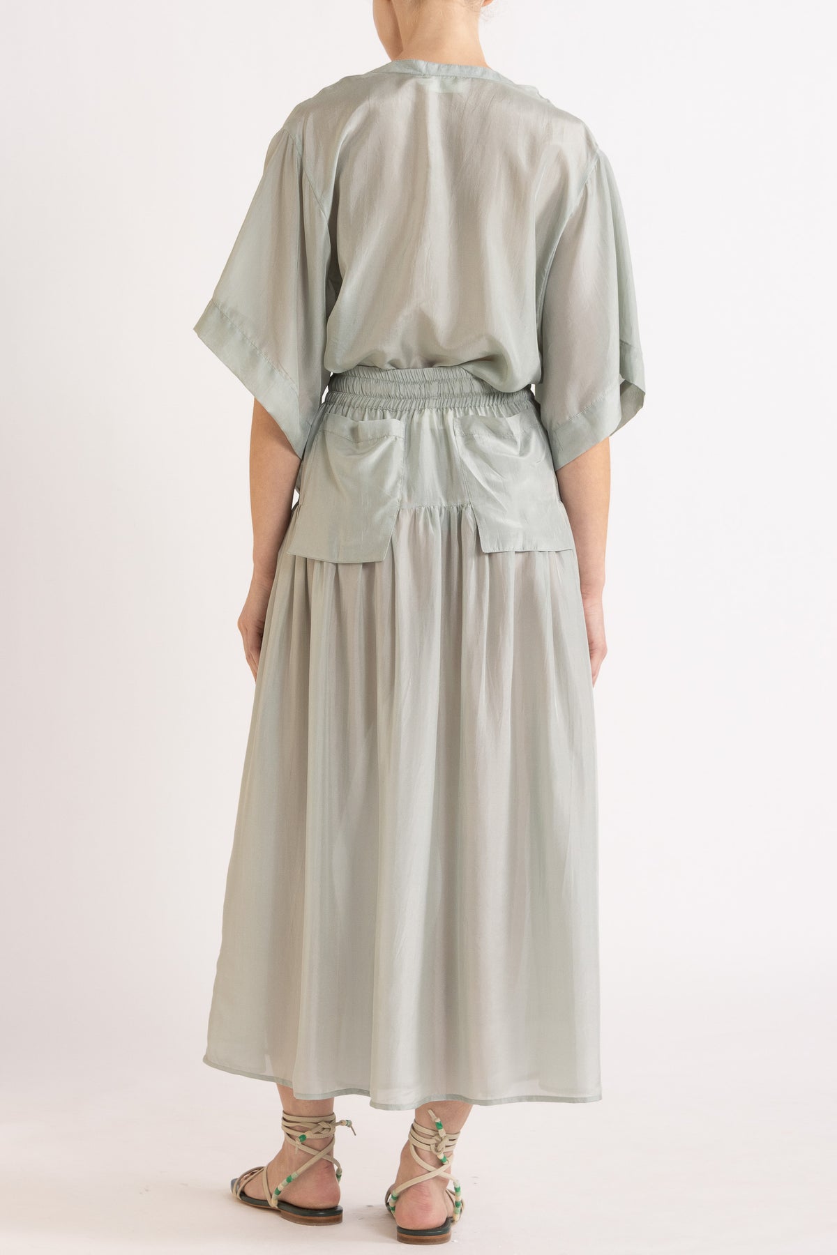 Amal Silk Habotai Skirt