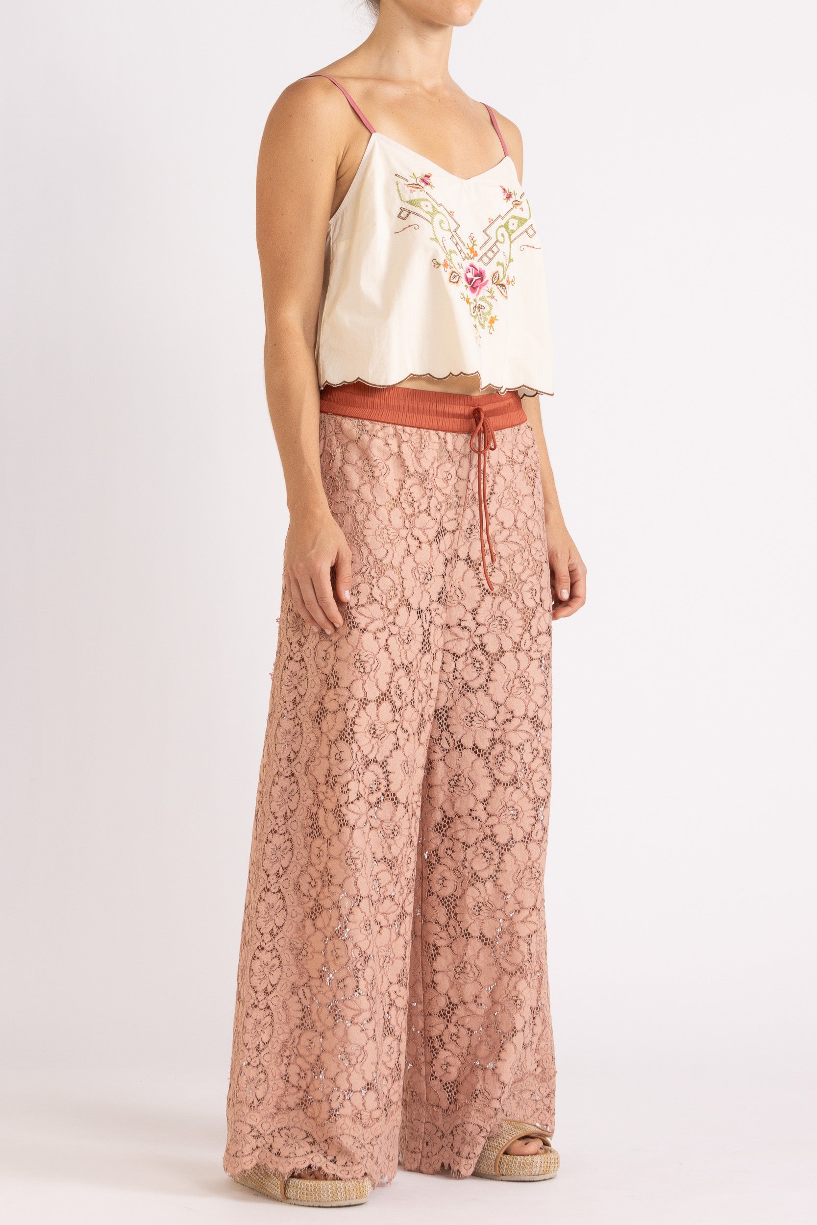 Tilly Wide Leg Lace Pant