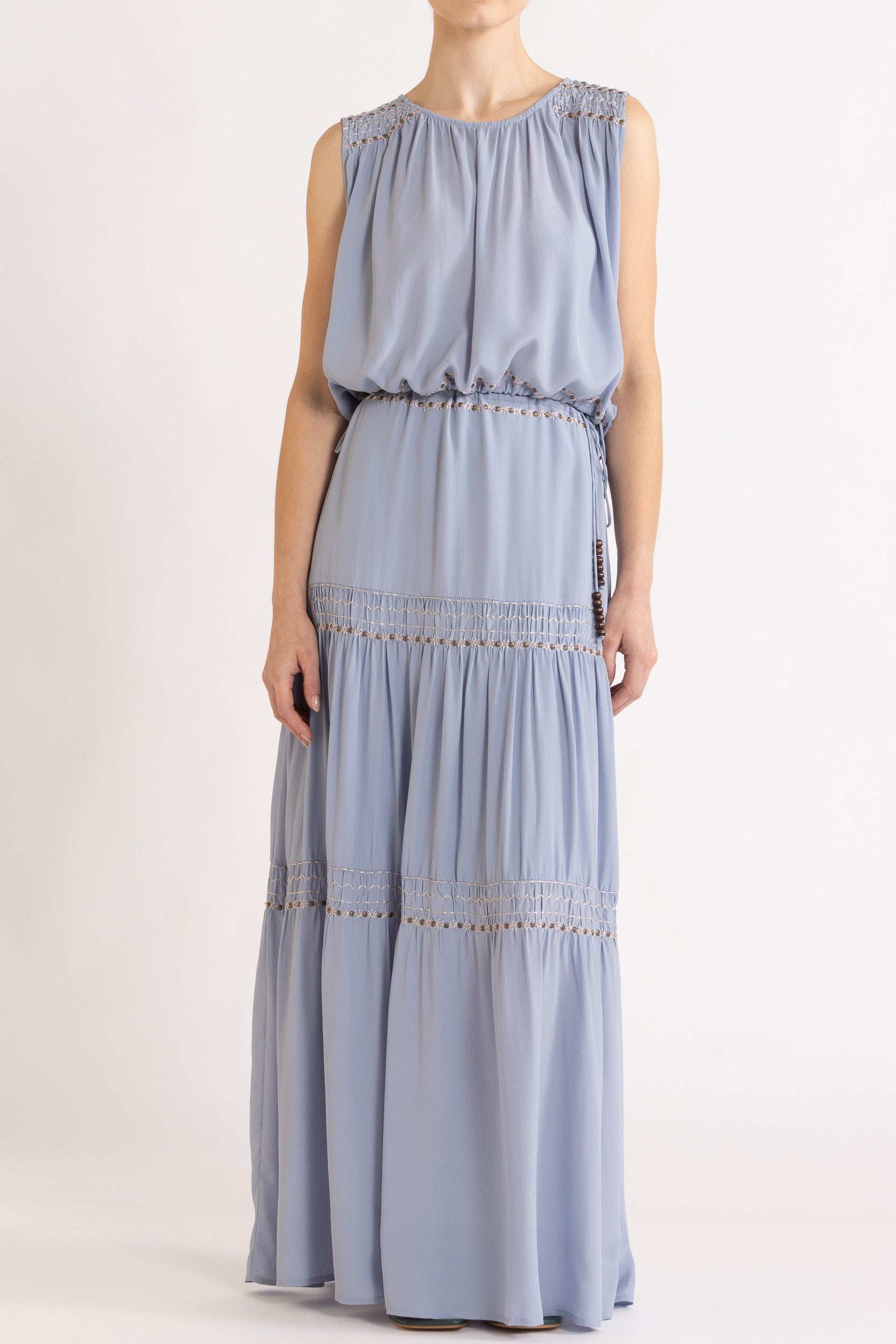 Gemini Crepe De Chine Sleeveless Top