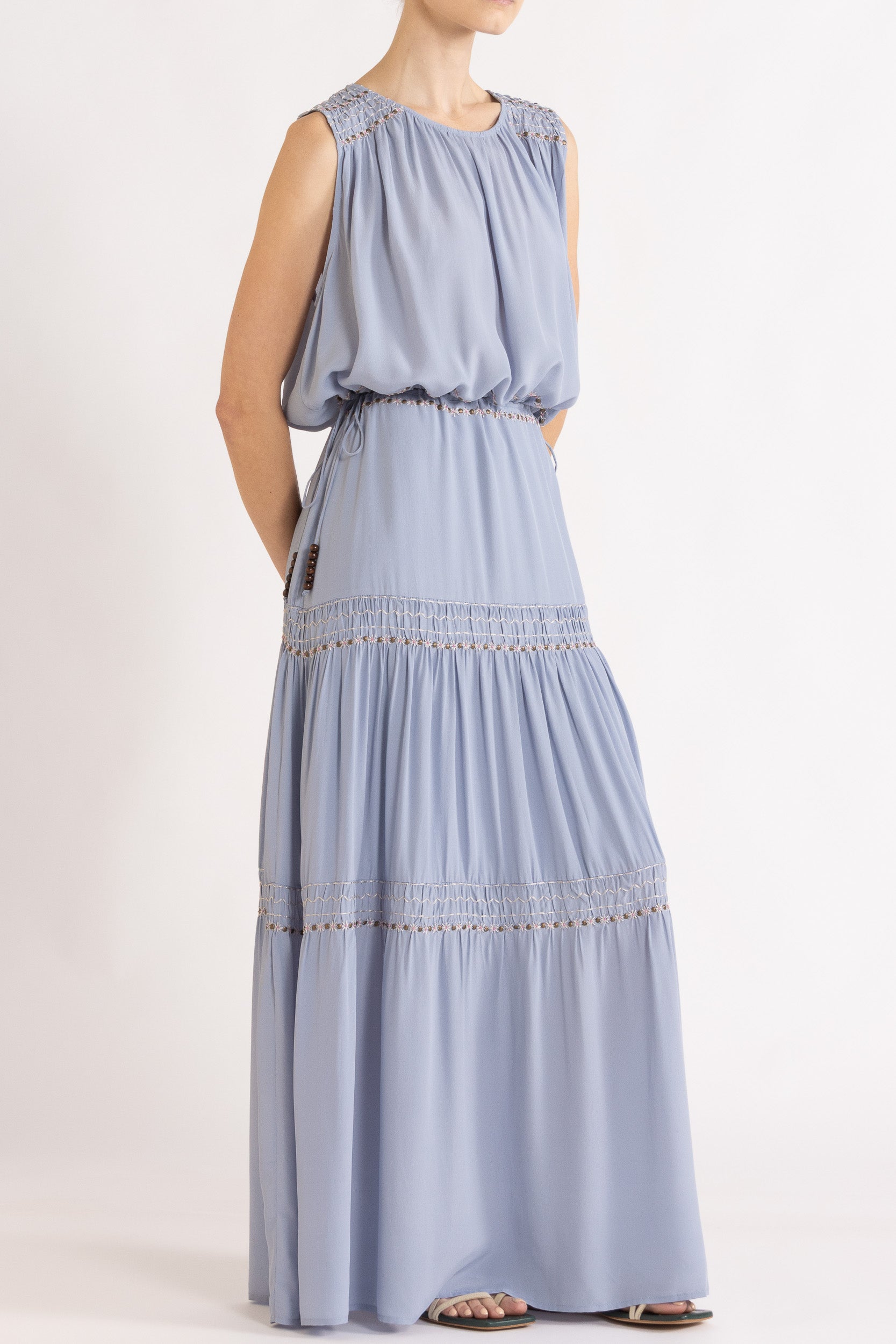 Gemini Crepe De Chine Sleeveless Top