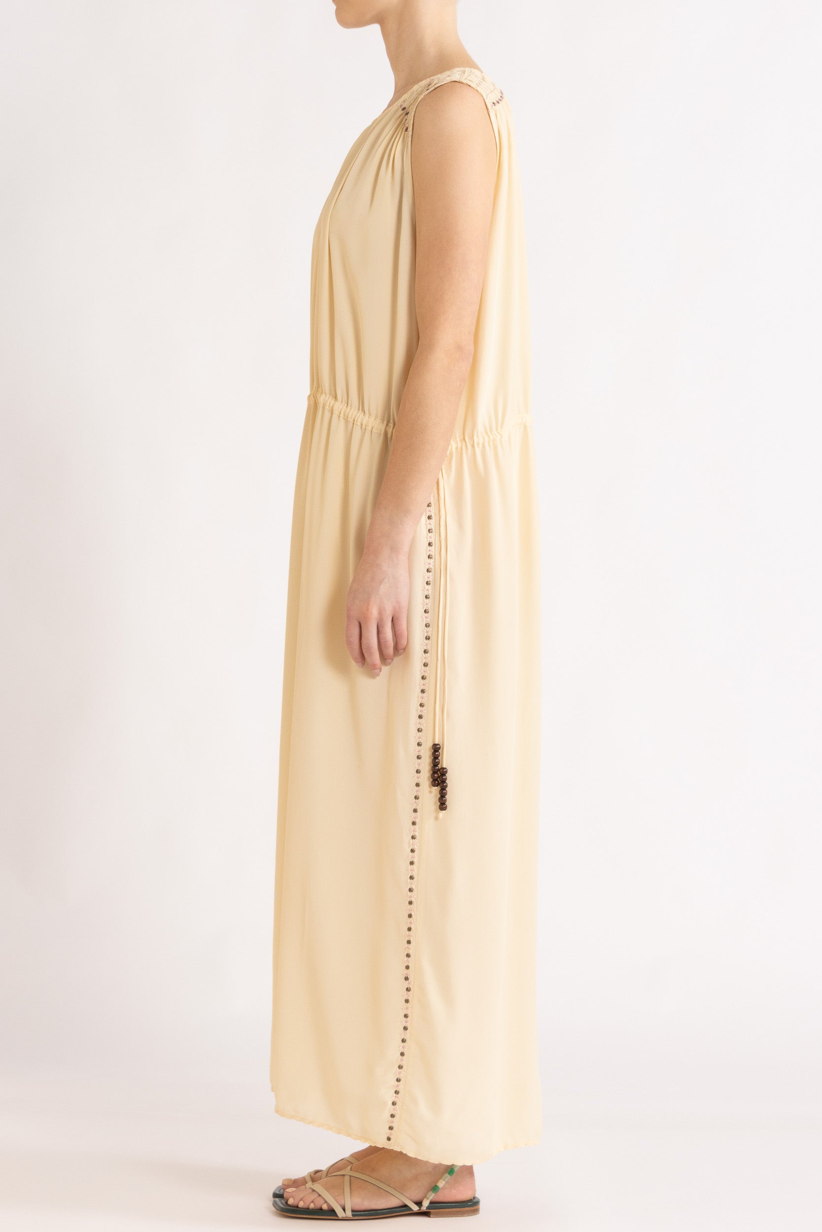 Gemini Crepe De Chine Sleeveless Dress
