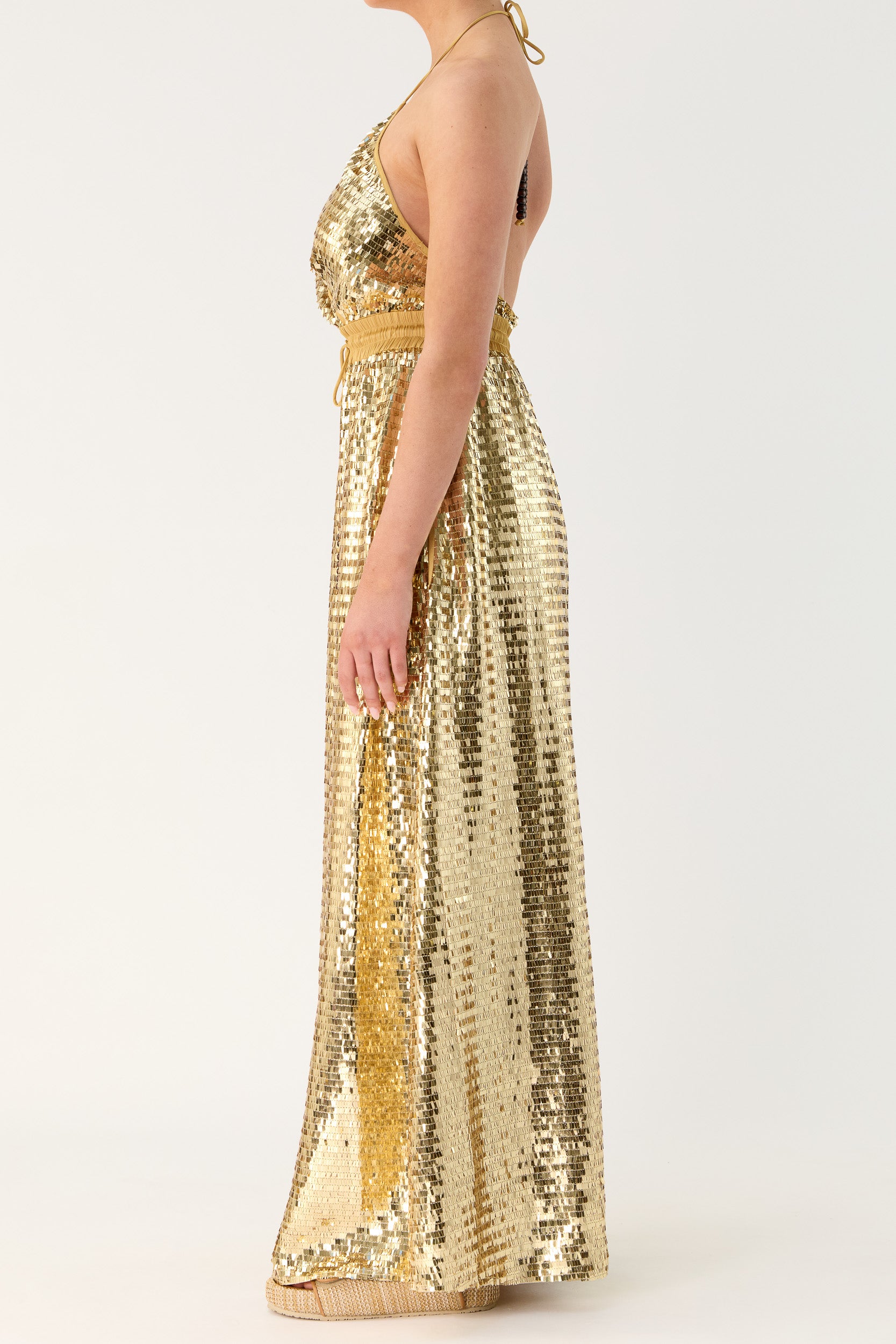 Marella Sequin Halter Neck Dress