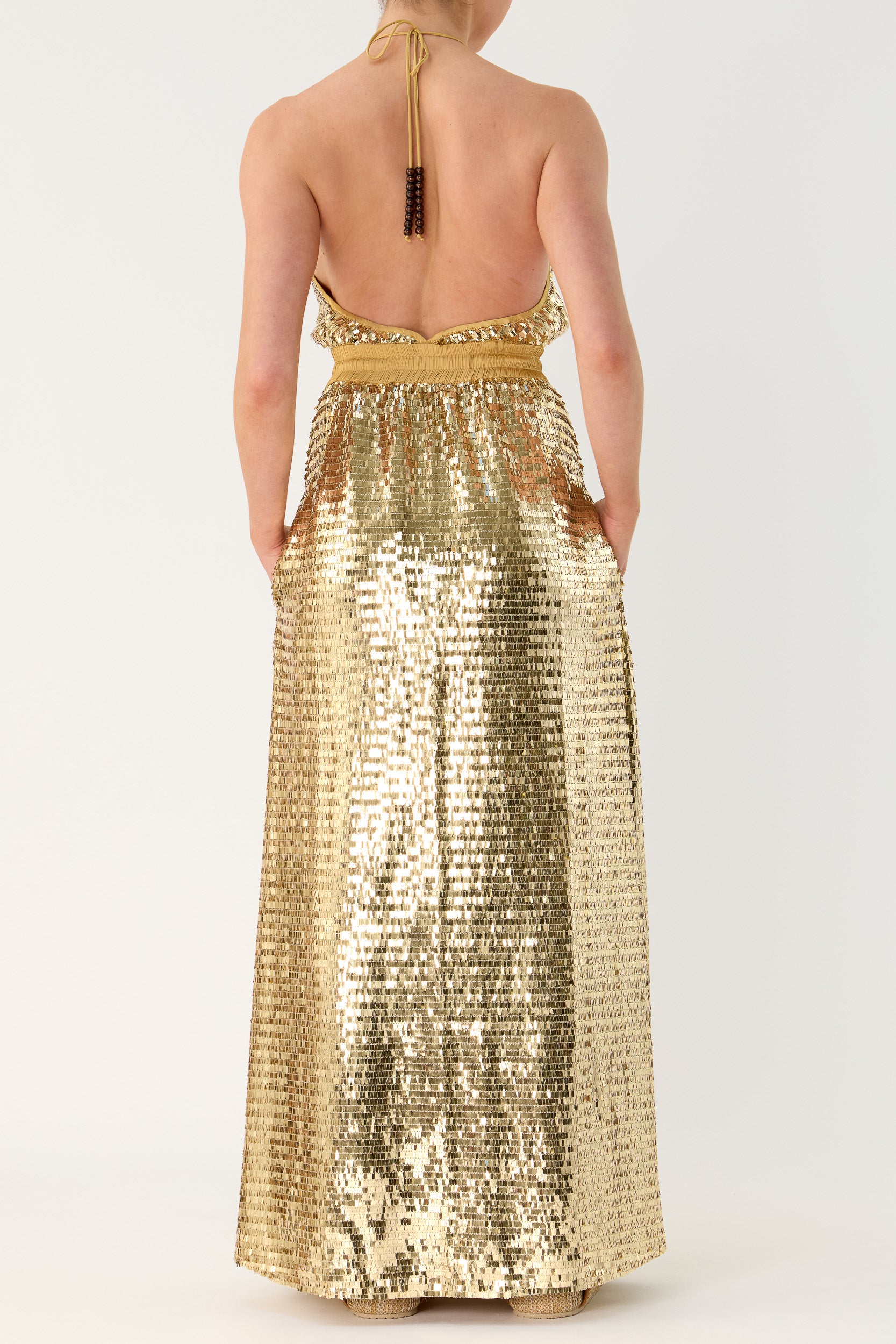 Marella Sequin Halter Neck Dress