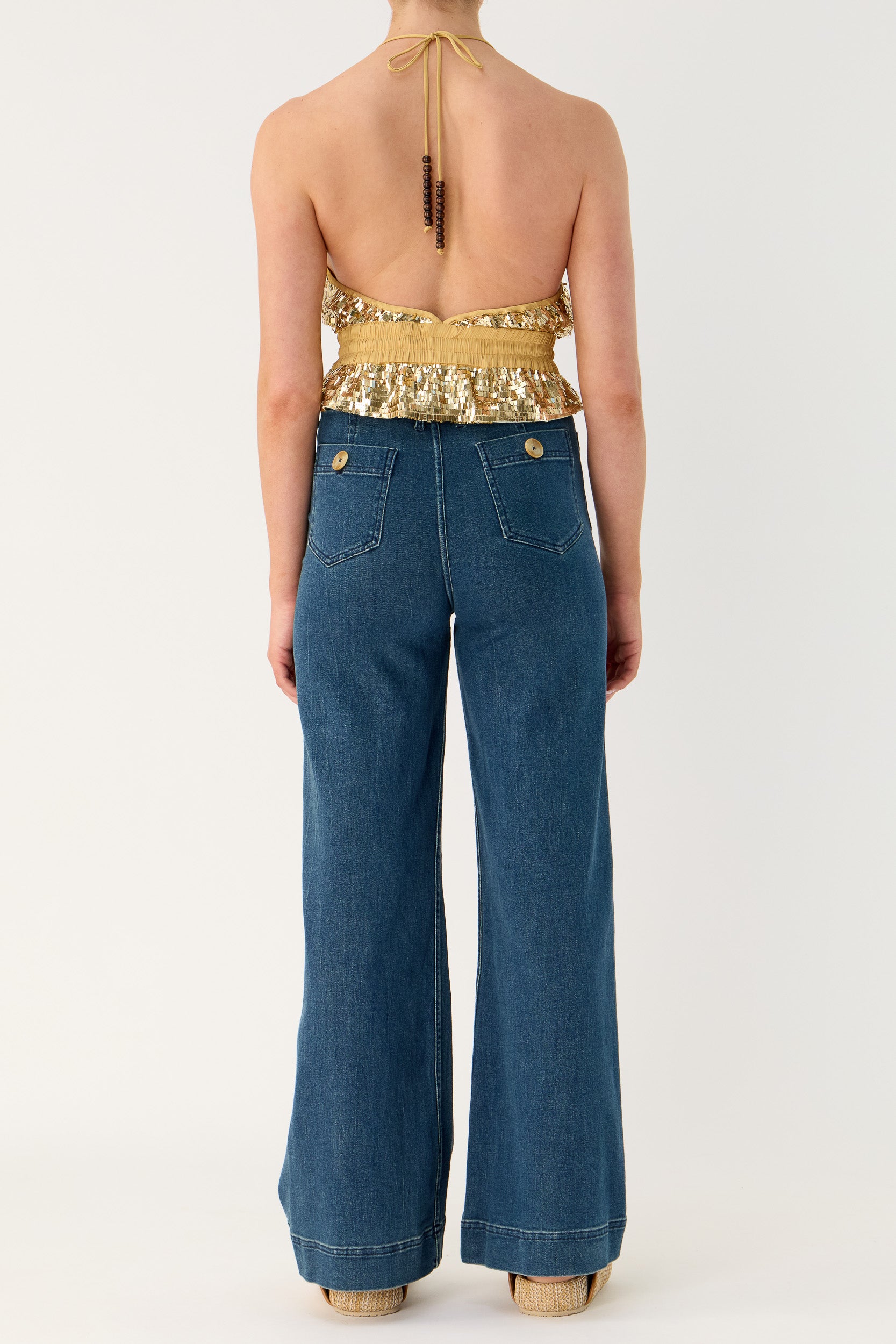 Marella Halter Neck Sequin Top