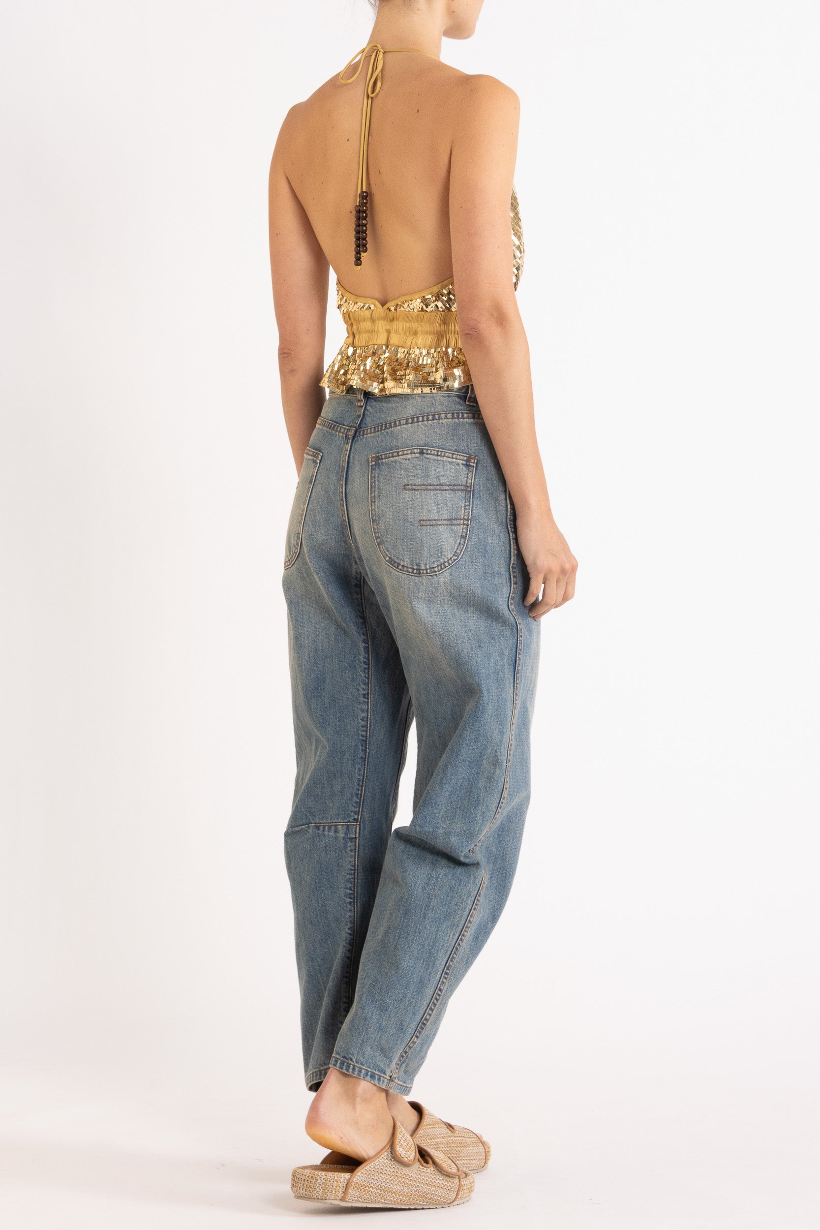 Marella Halter Neck Sequin Top