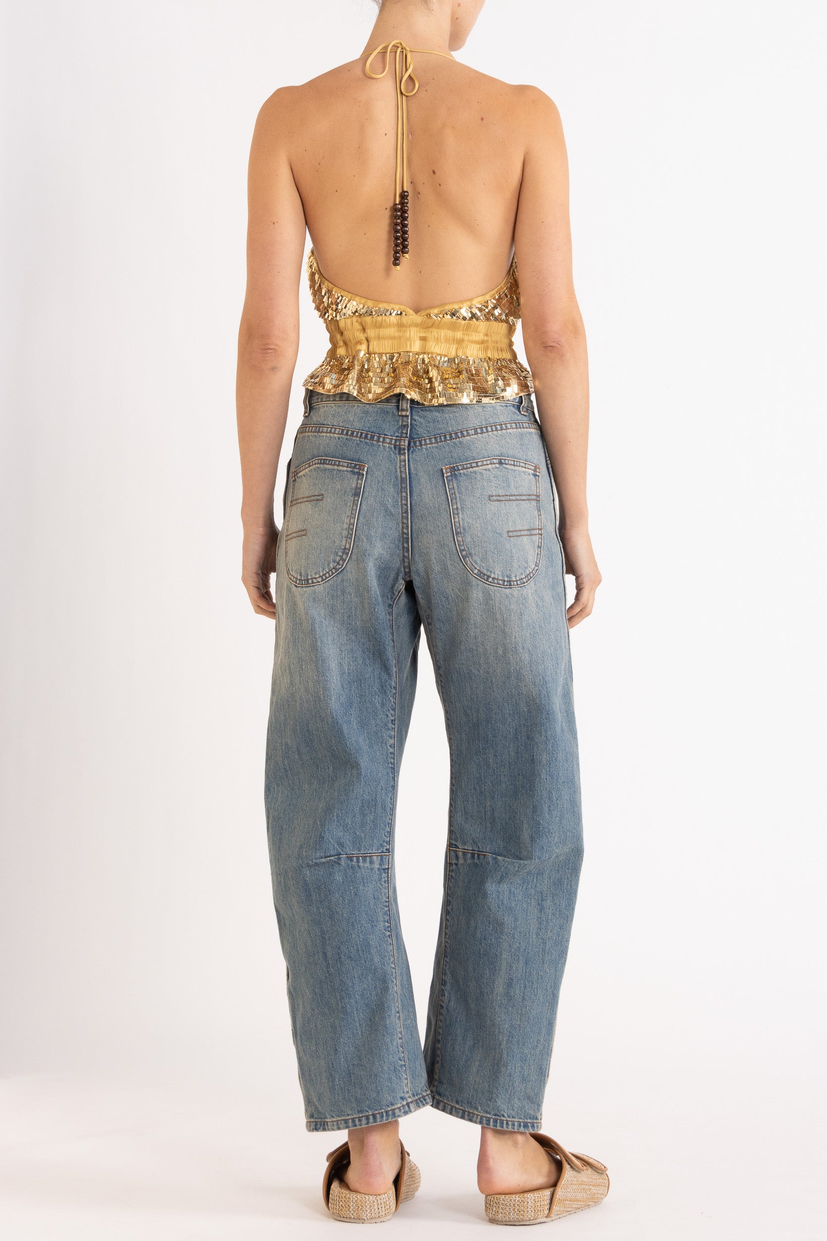 Marella Halter Neck Sequin Top