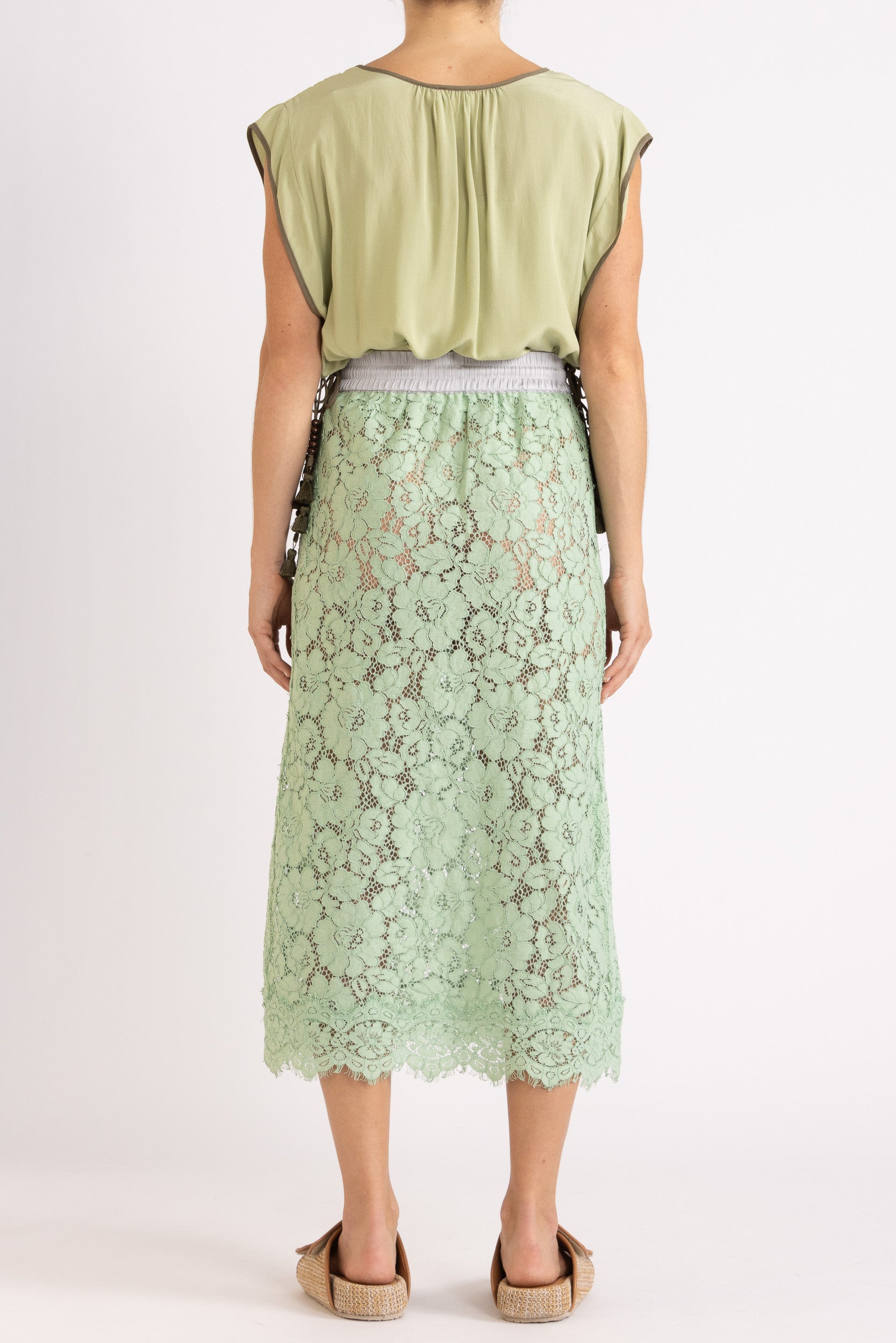 Tilly Drawstring Lace Skirt