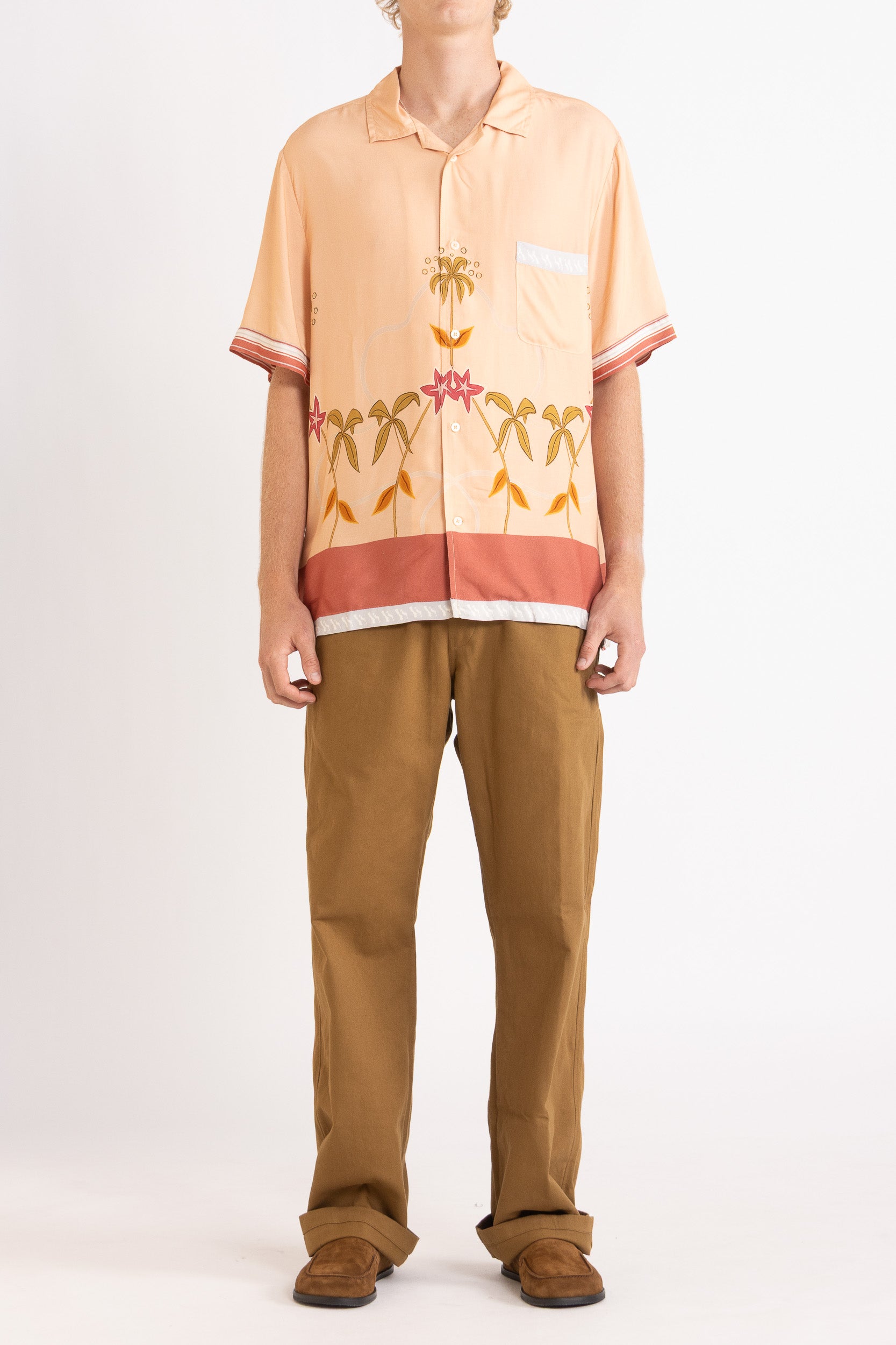 Maple Print Short Sleeve Shirt