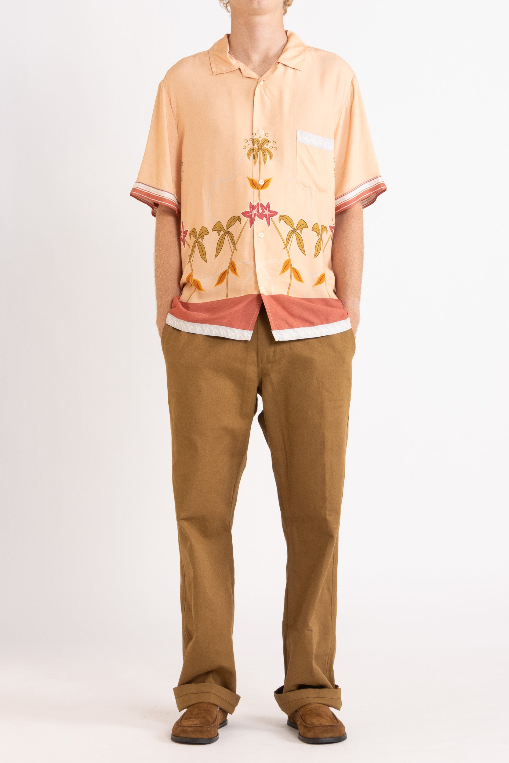 Maple Print Short Sleeve Shirt
