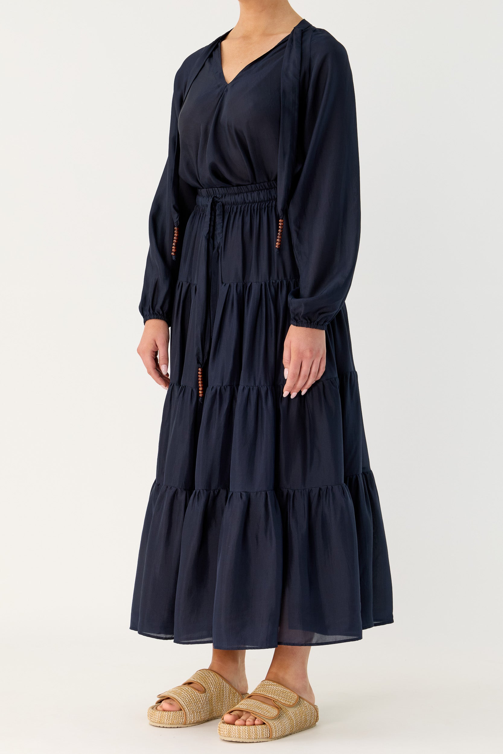 Amal Silk Habotai Skirt