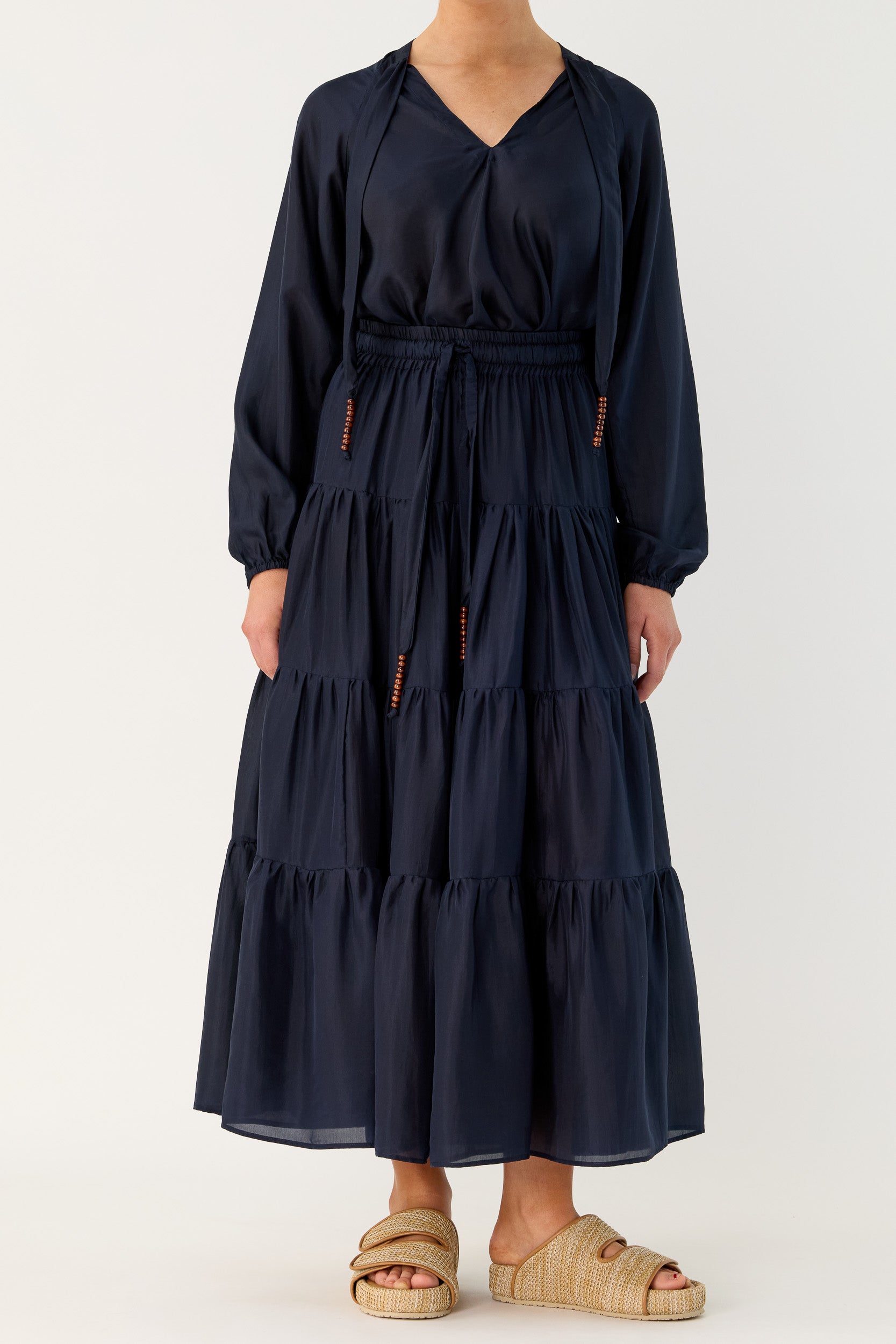 Amal Silk Habotai Skirt