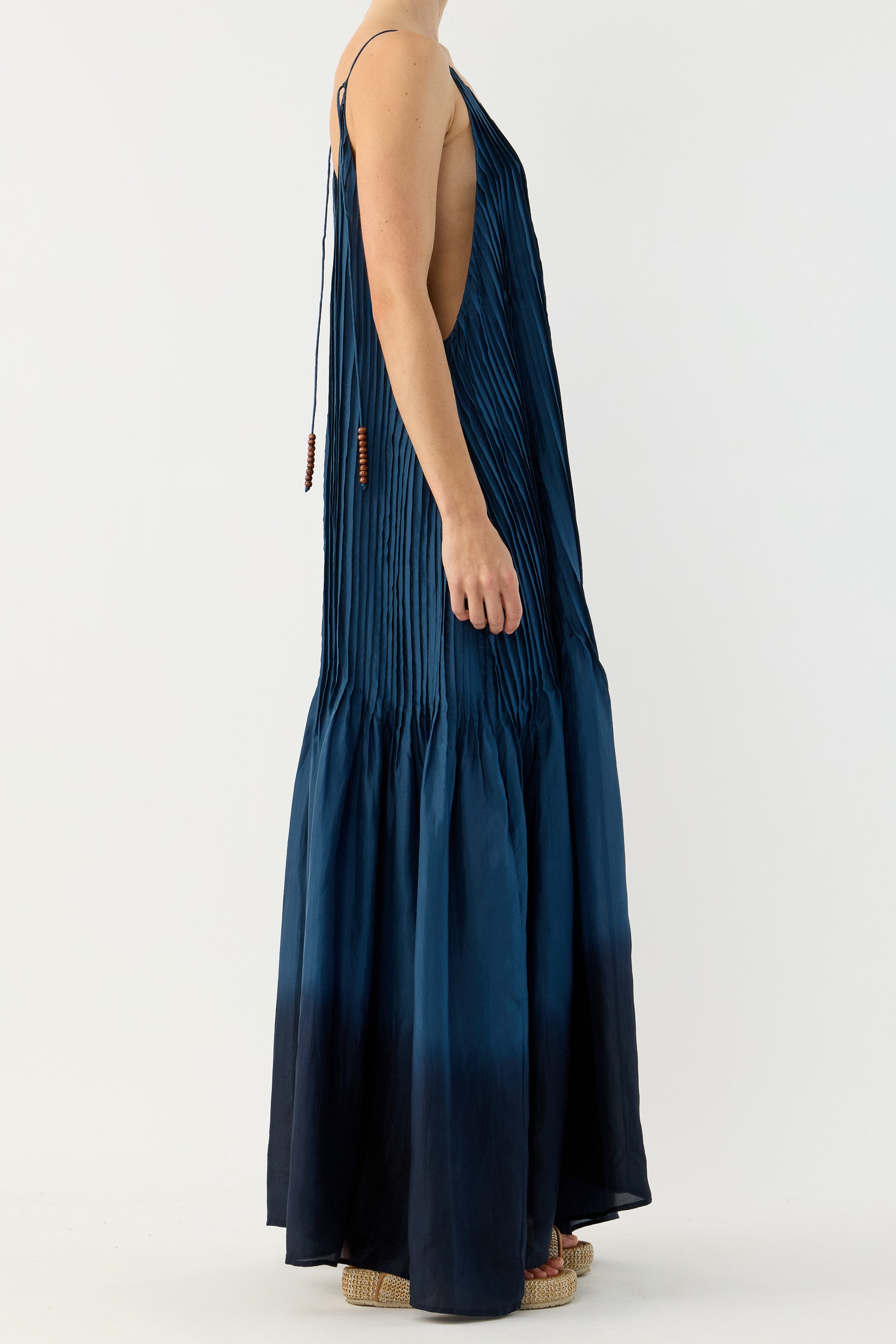 Ottavia Silk Dip-Dye Cami Dress