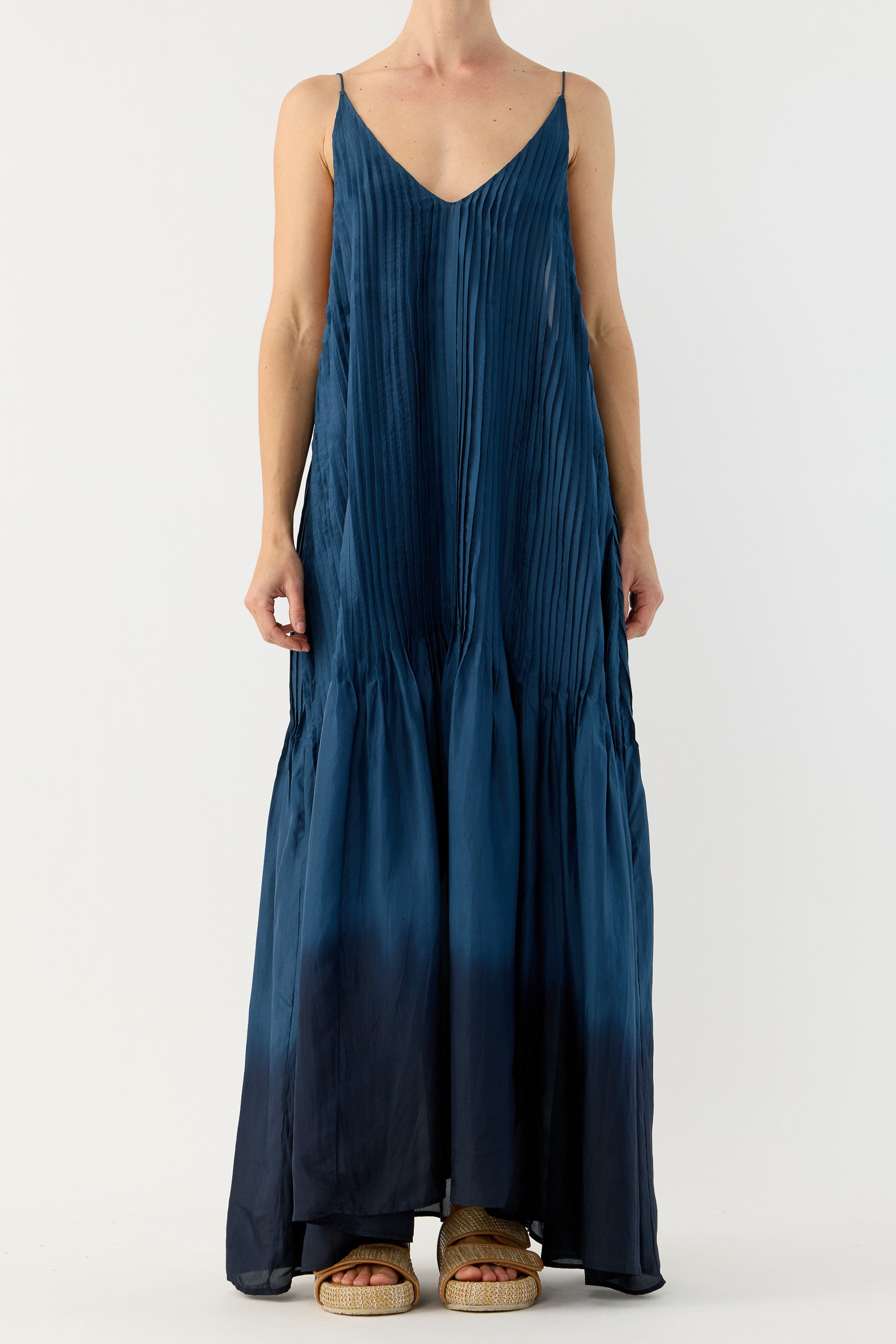 Ottavia Silk Dip-Dye Cami Dress