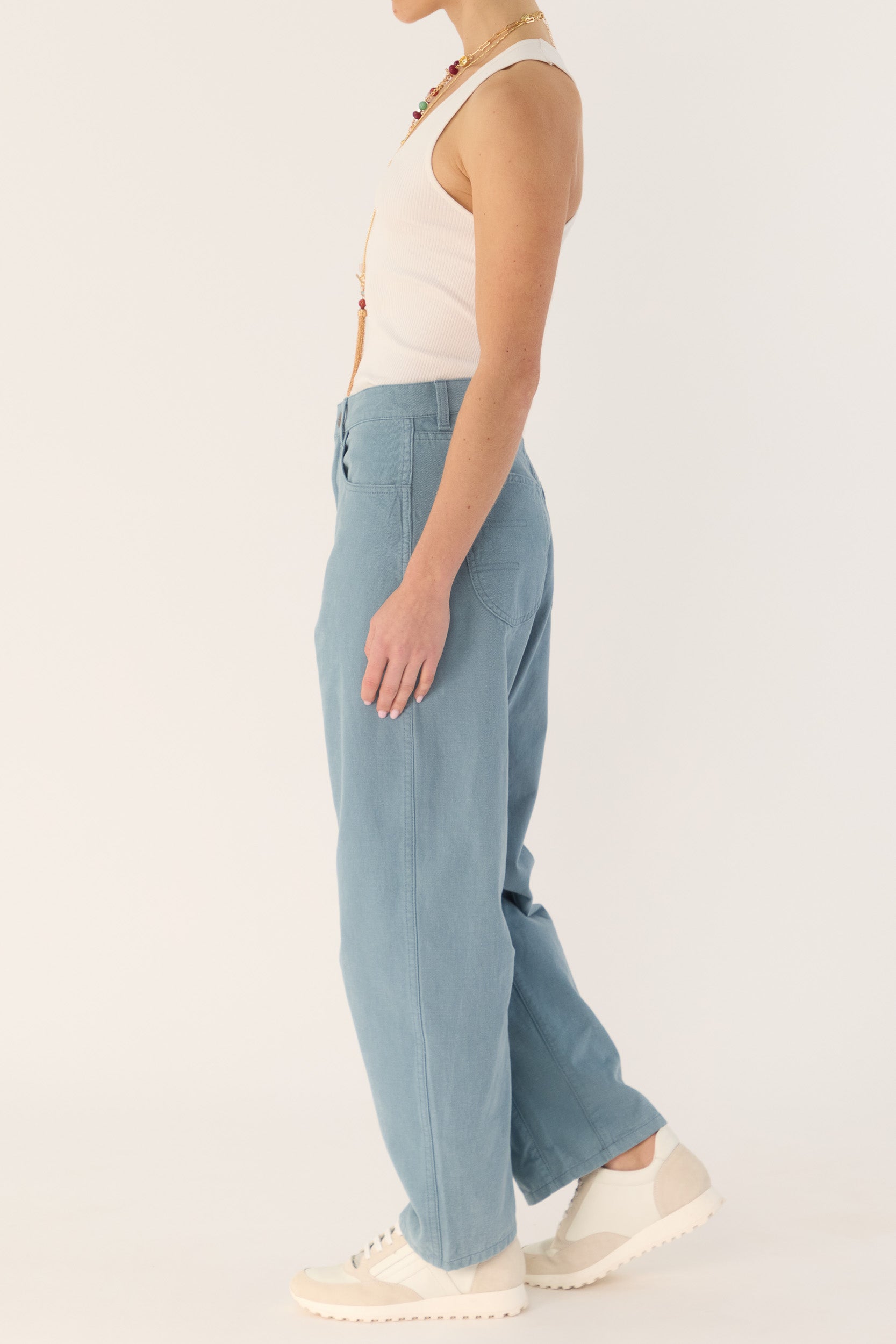 Clover Ribbed Silk-Cotton Scoop Neck Singlet