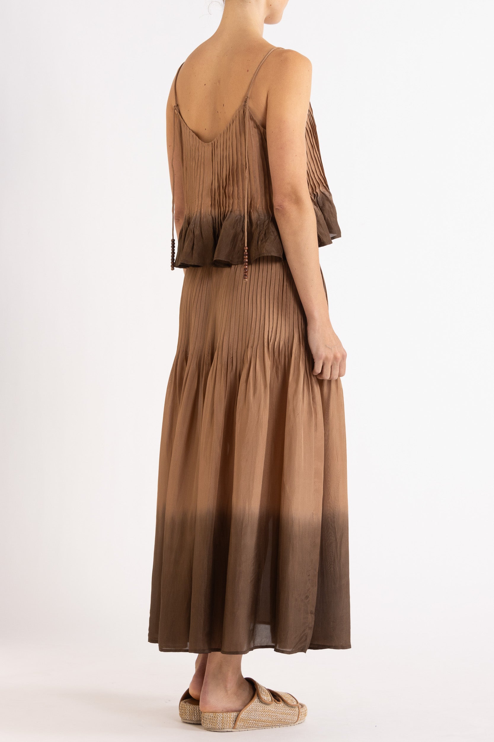 Ottavia Silk Dip-Dye Skirt