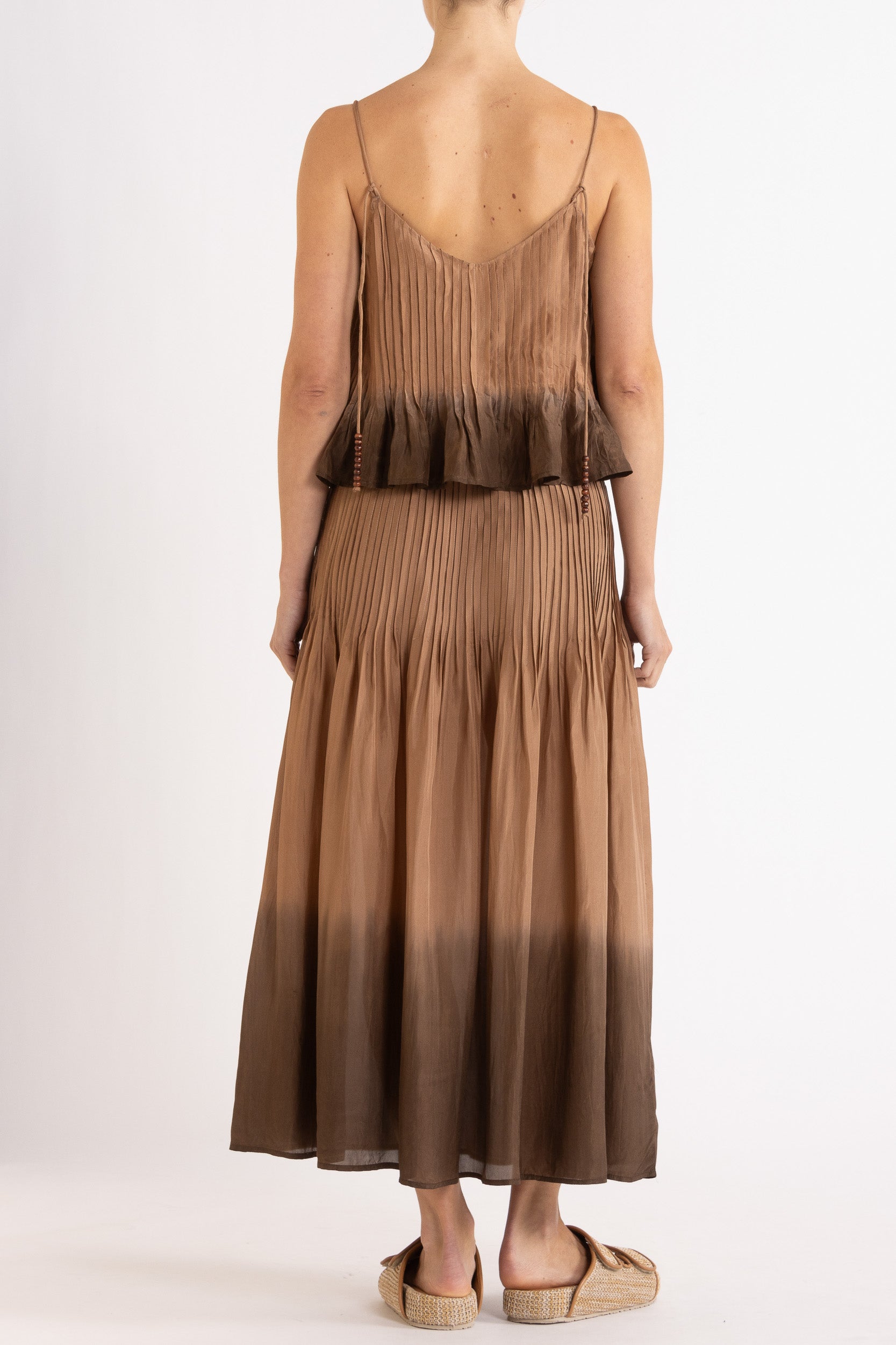 Ottavia Silk Dip-Dye Skirt