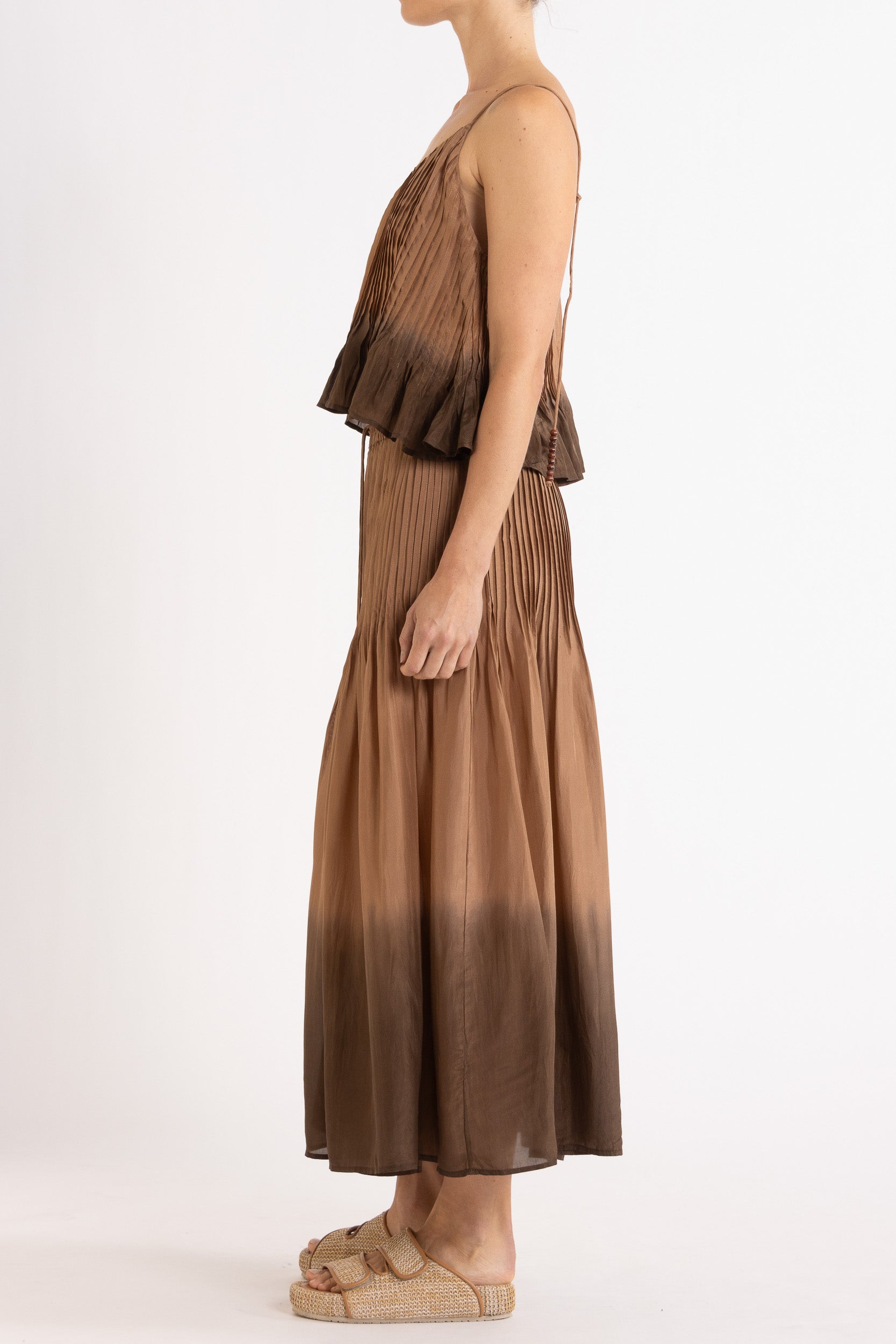 Ottavia Silk Dip-Dye Skirt