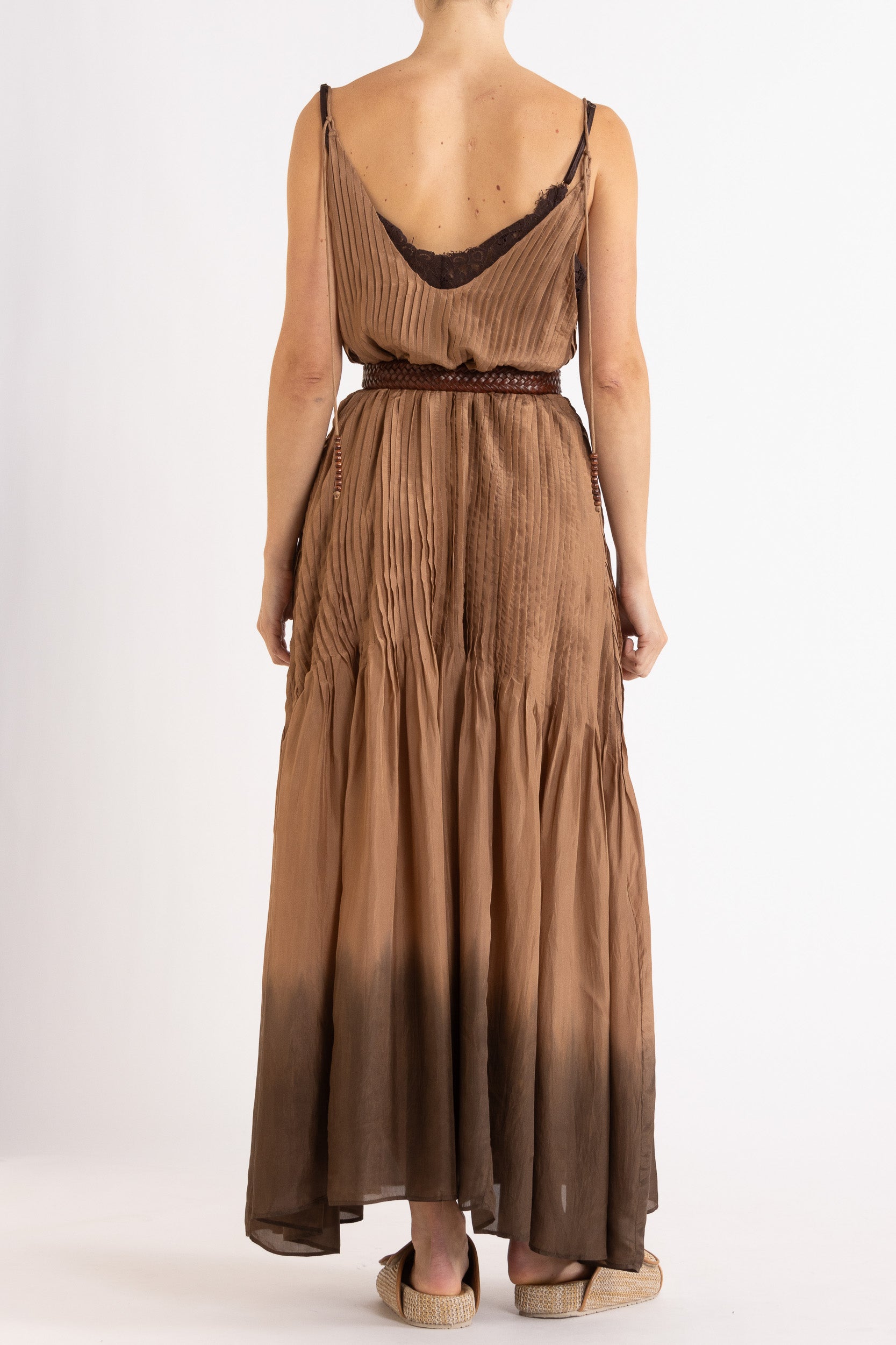 Ottavia Silk Dip-Dye Cami Maxi Dress