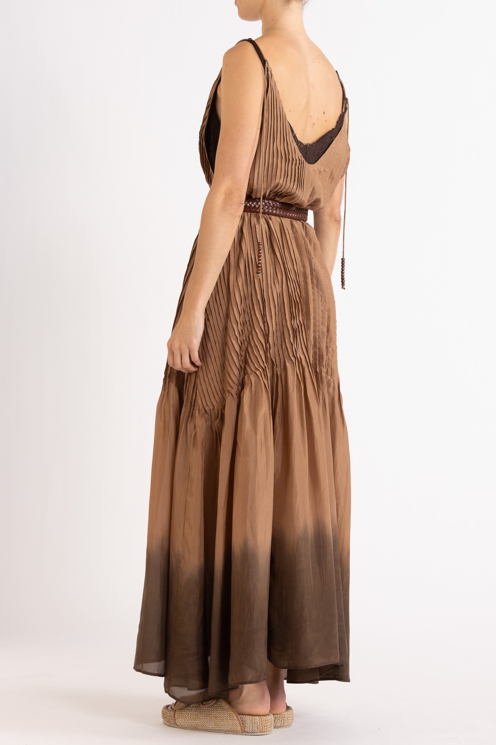 Ottavia Silk Dip-Dye Cami Maxi Dress