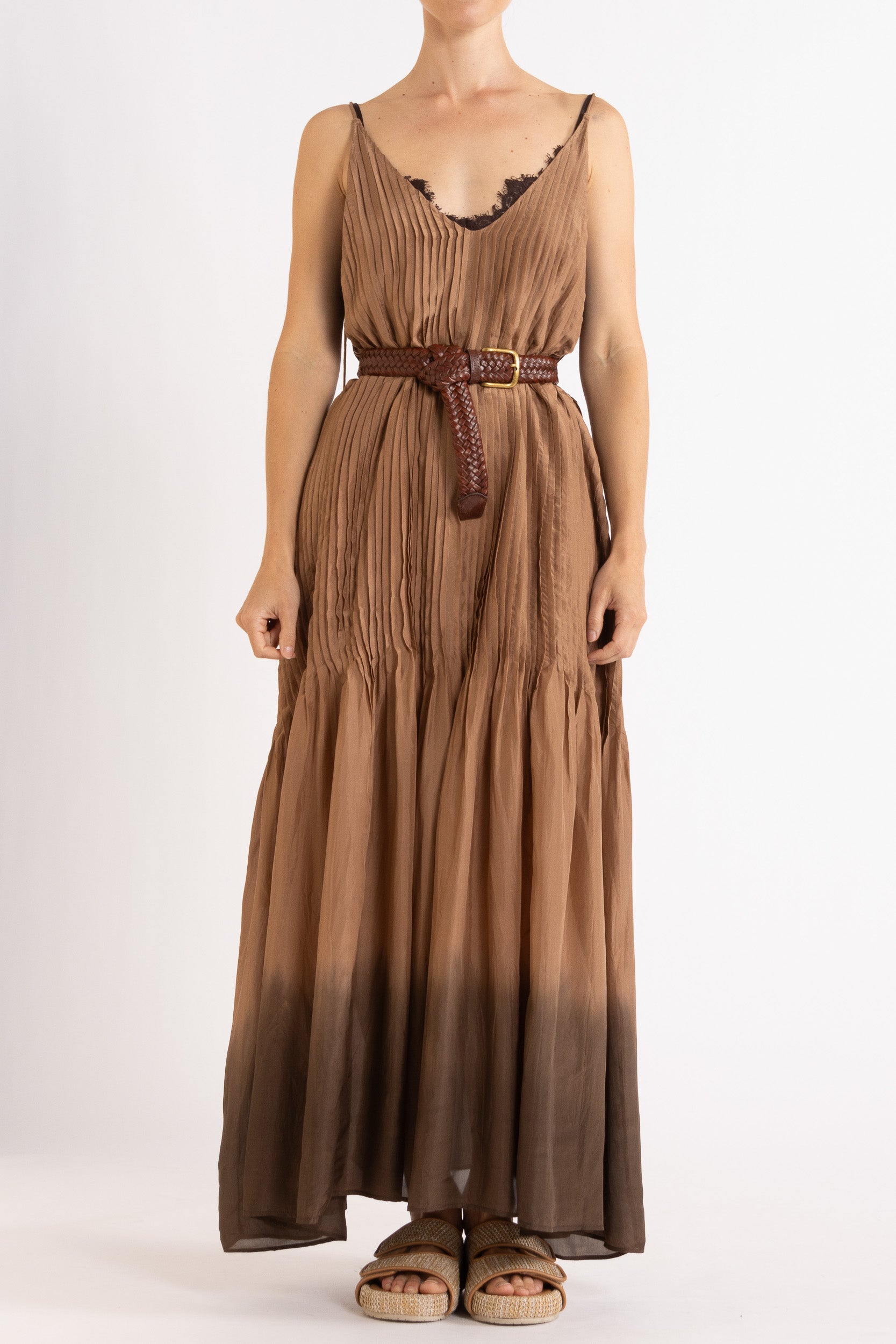 Ottavia Silk Dip-Dye Cami Maxi Dress