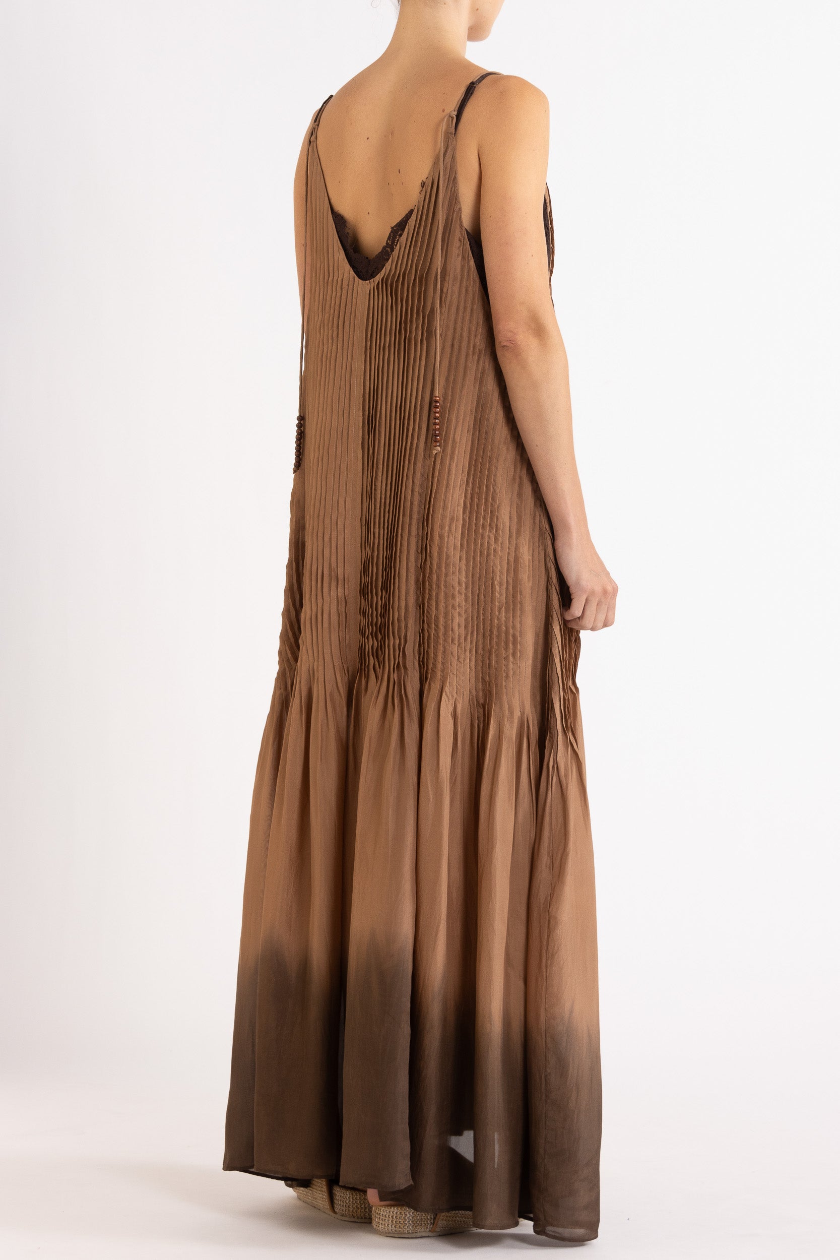 Ottavia Silk Dip-Dye Cami Maxi Dress