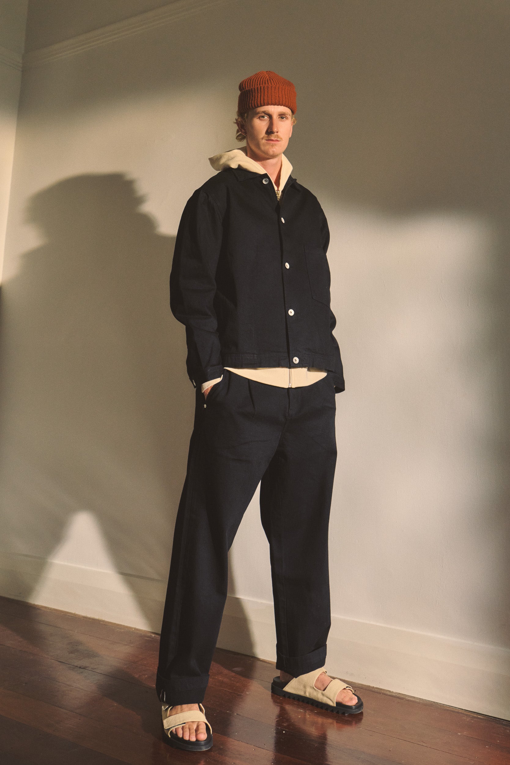 Repare Goods Denim Pleated Pant