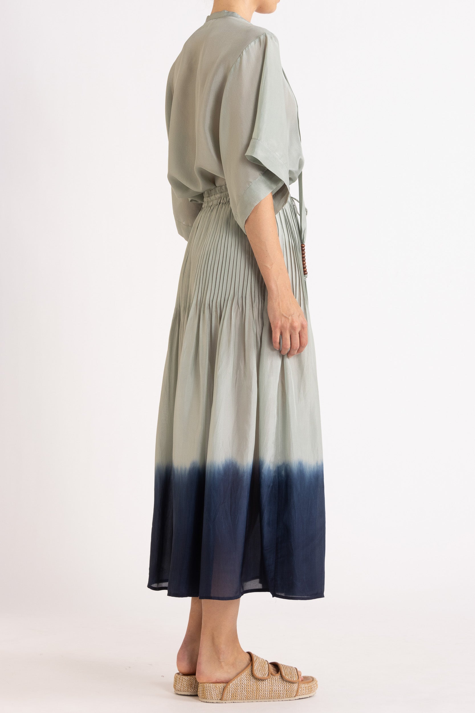 Ottavia Silk Dip-Dye Skirt