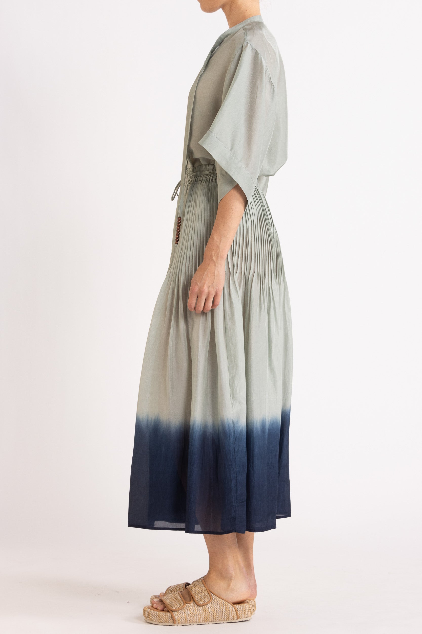 Ottavia Silk Dip-Dye Skirt