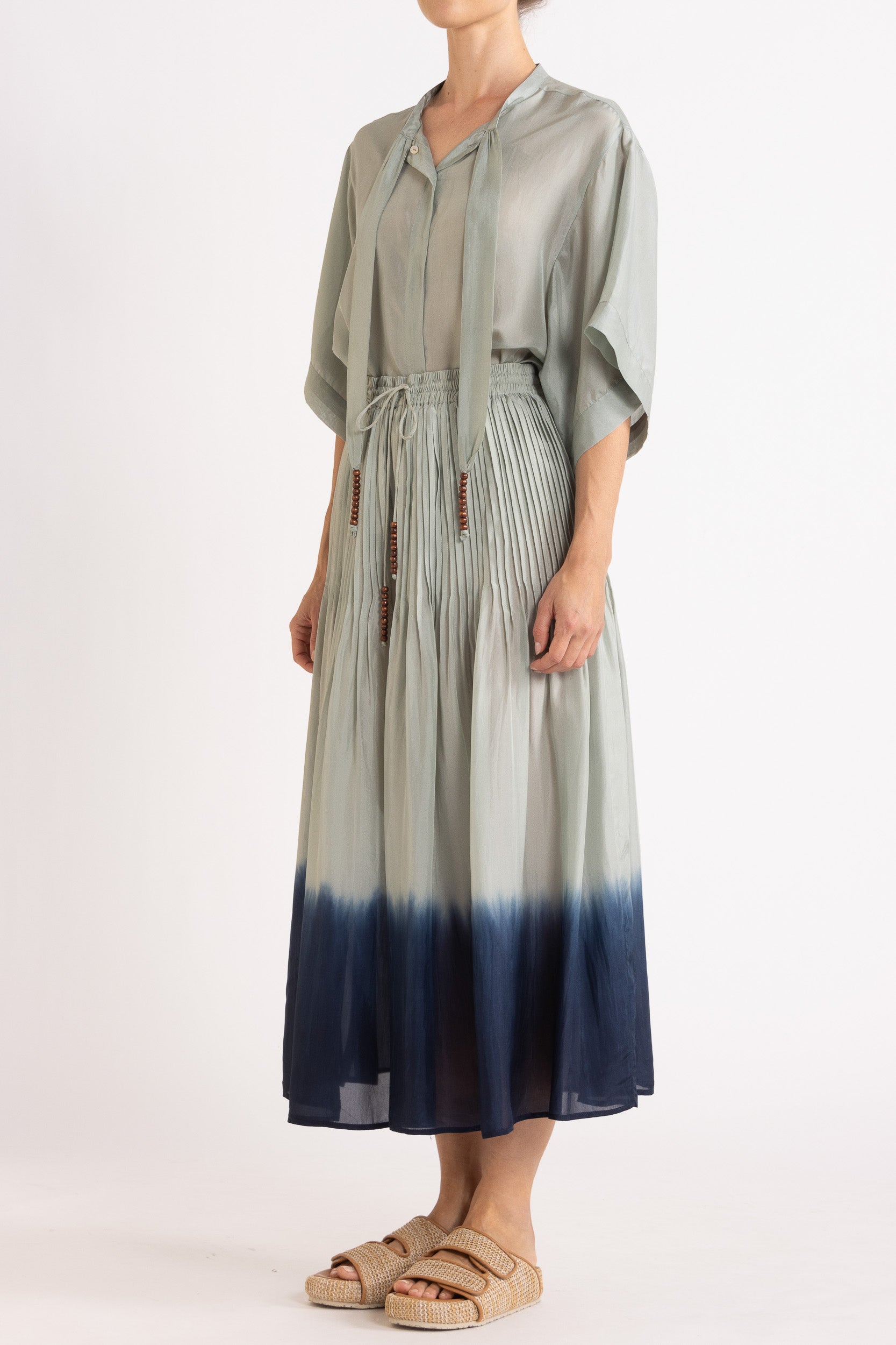 Ottavia Silk Dip-Dye Skirt