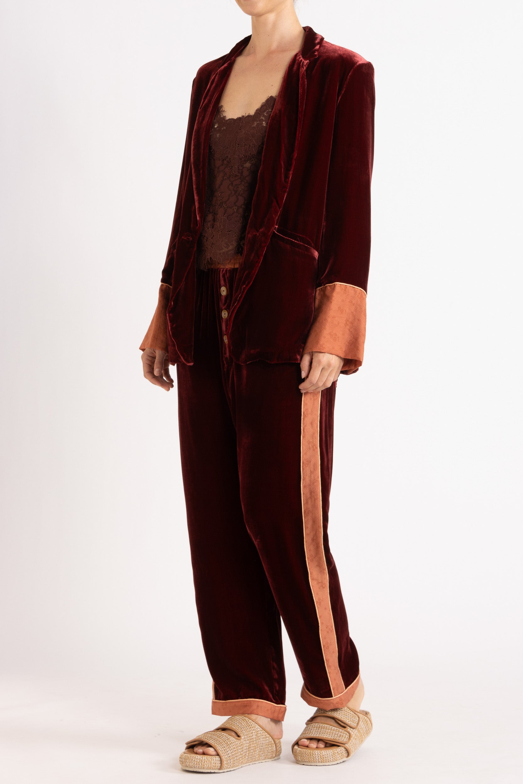 Deme Velvet Satin Jacket