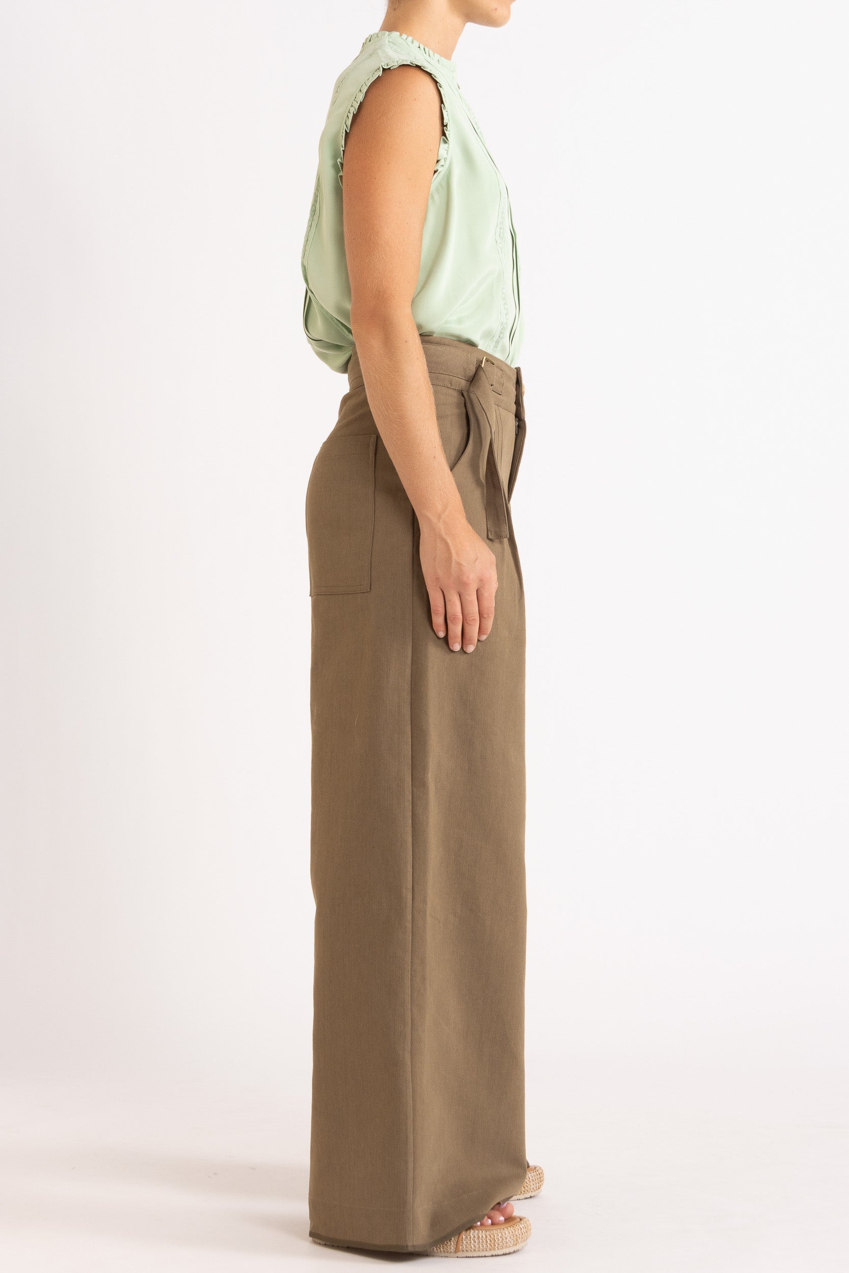 Albrey Silk Crepe Sleeveless Top