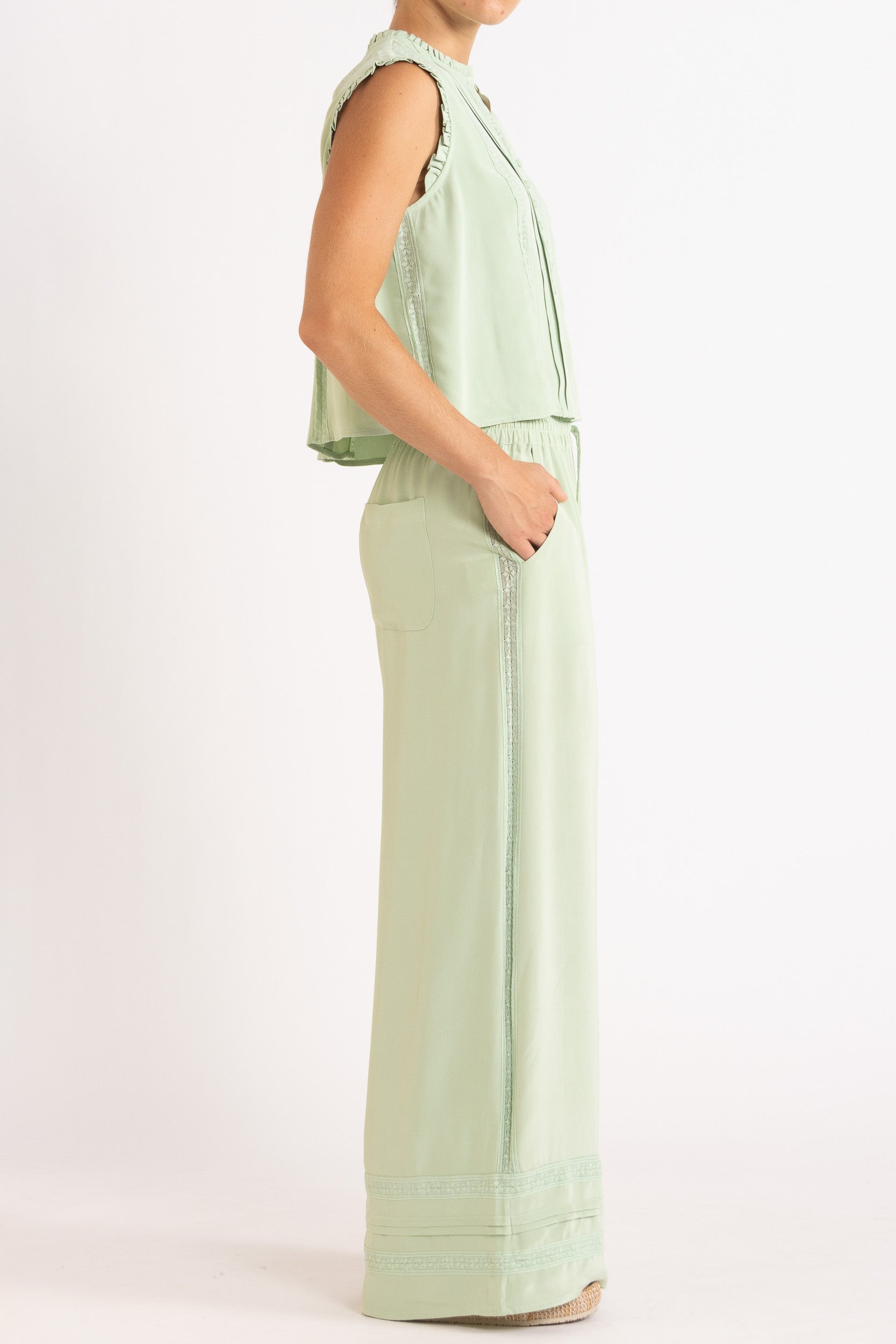 Albrey Silk Crepe Pant