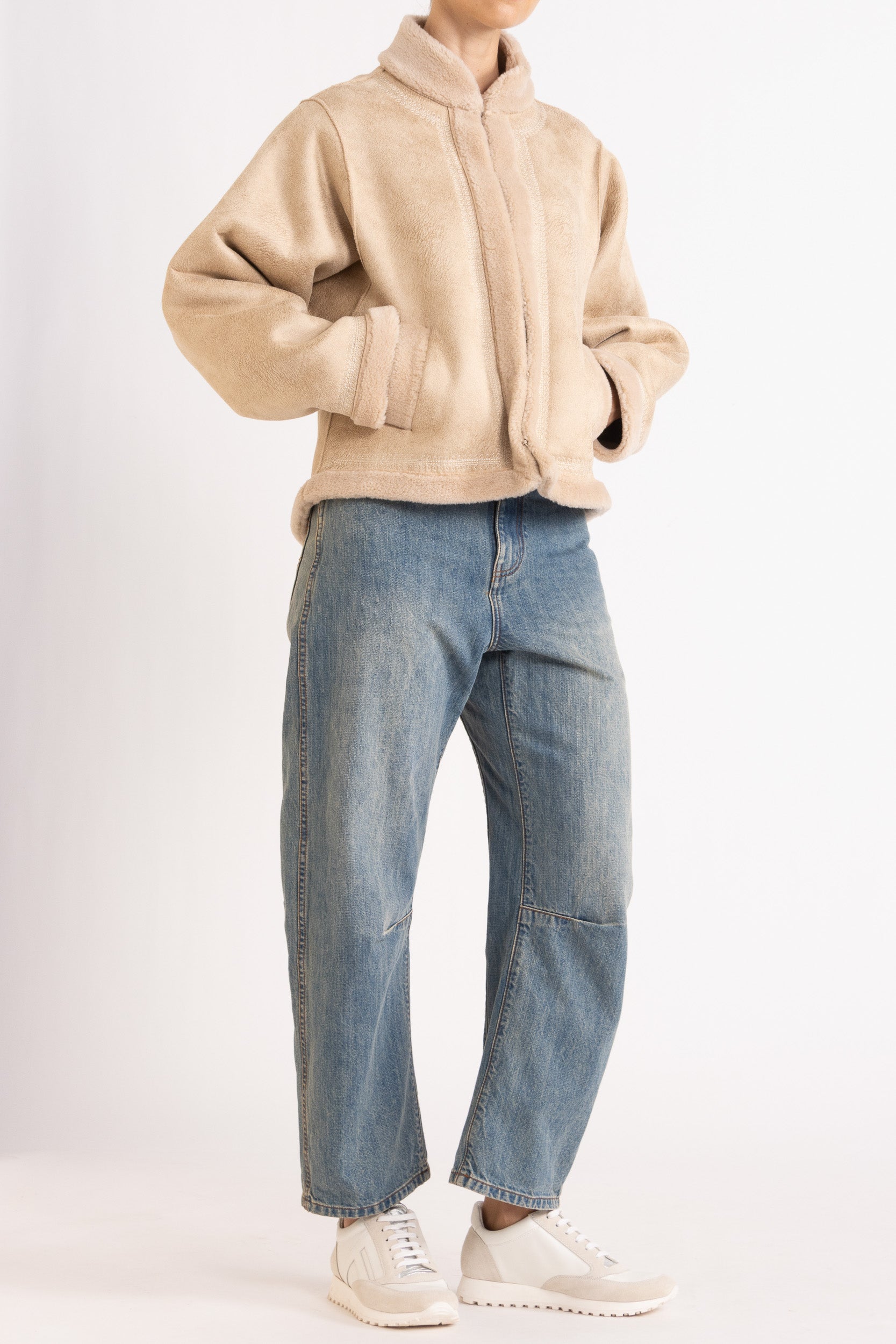 Shiloh Embroidered Faux Shearling Jacket