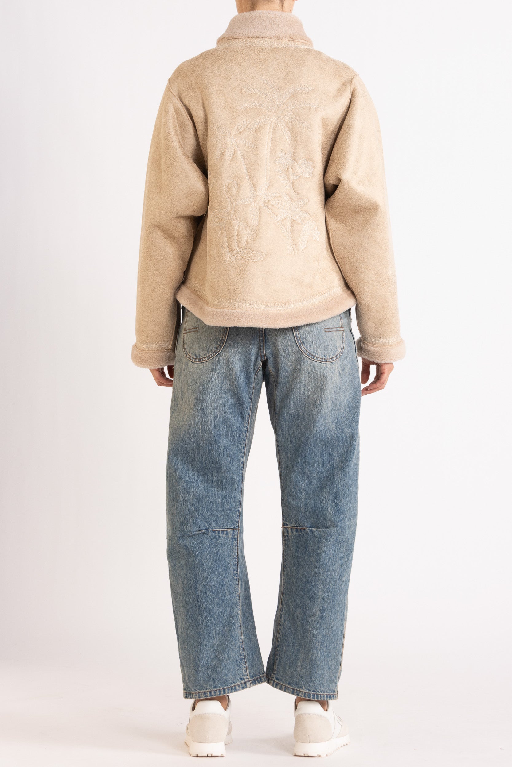 Shiloh Embroidered Faux Shearling Jacket