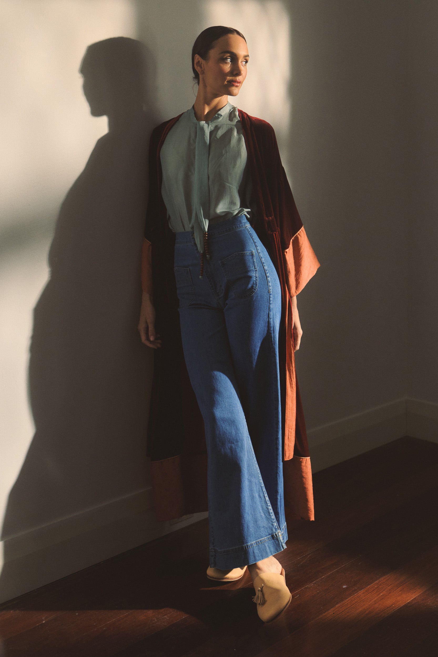 Deme Velvet Satin Duster