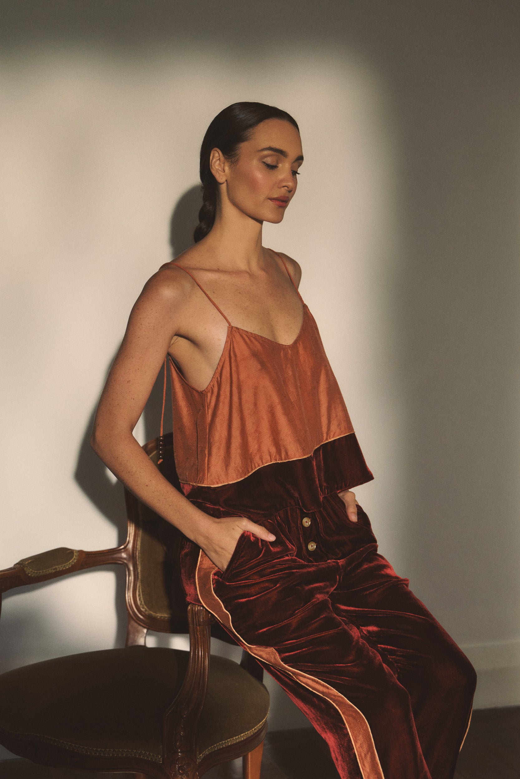 Deme Velvet Satin Cami