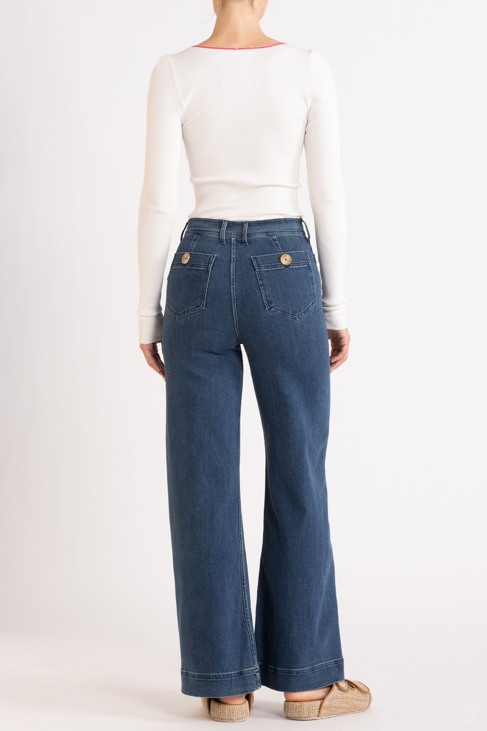 Carli Ribbed Silk-Cotton Long Sleeve Top