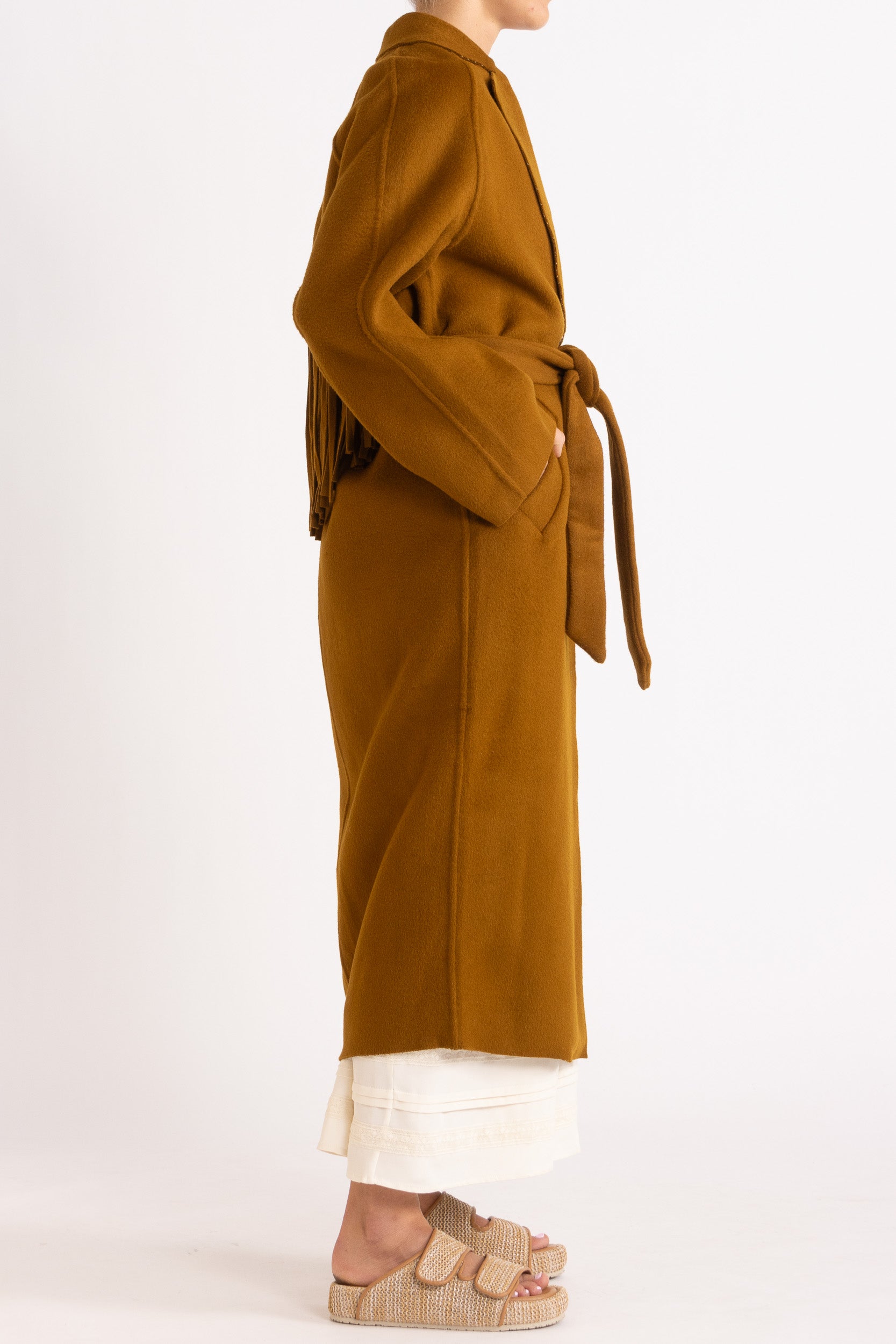 Georgia Wool Fringe Coat