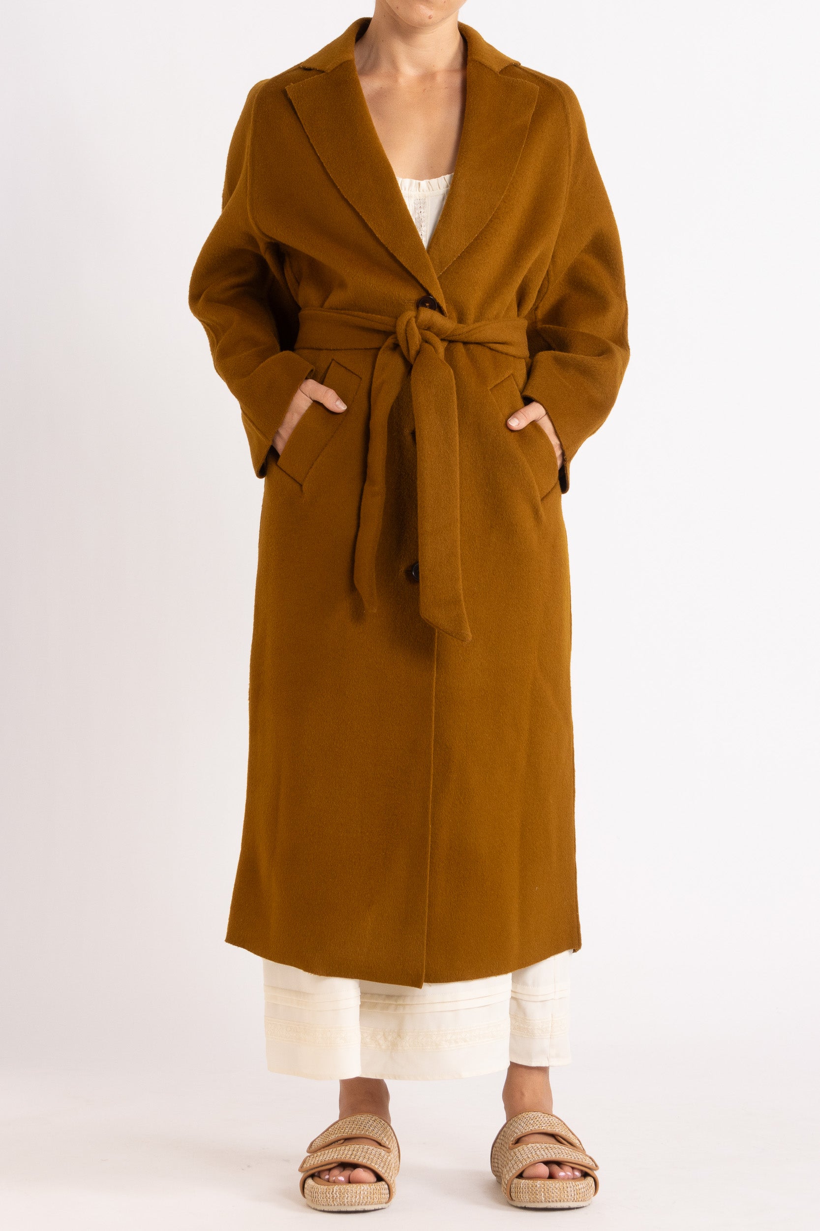 Georgia Wool Fringe Coat