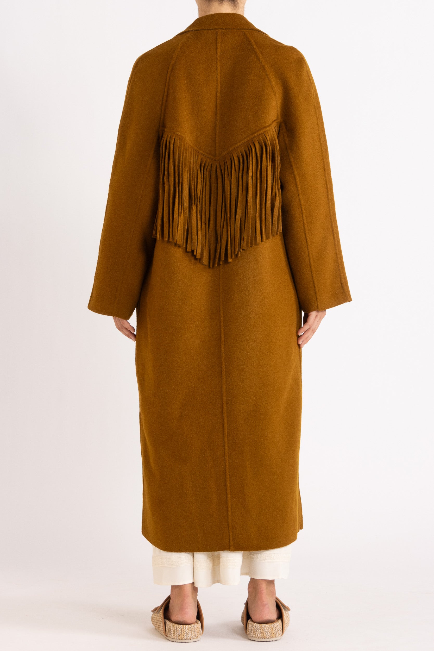 Georgia Wool Fringe Coat