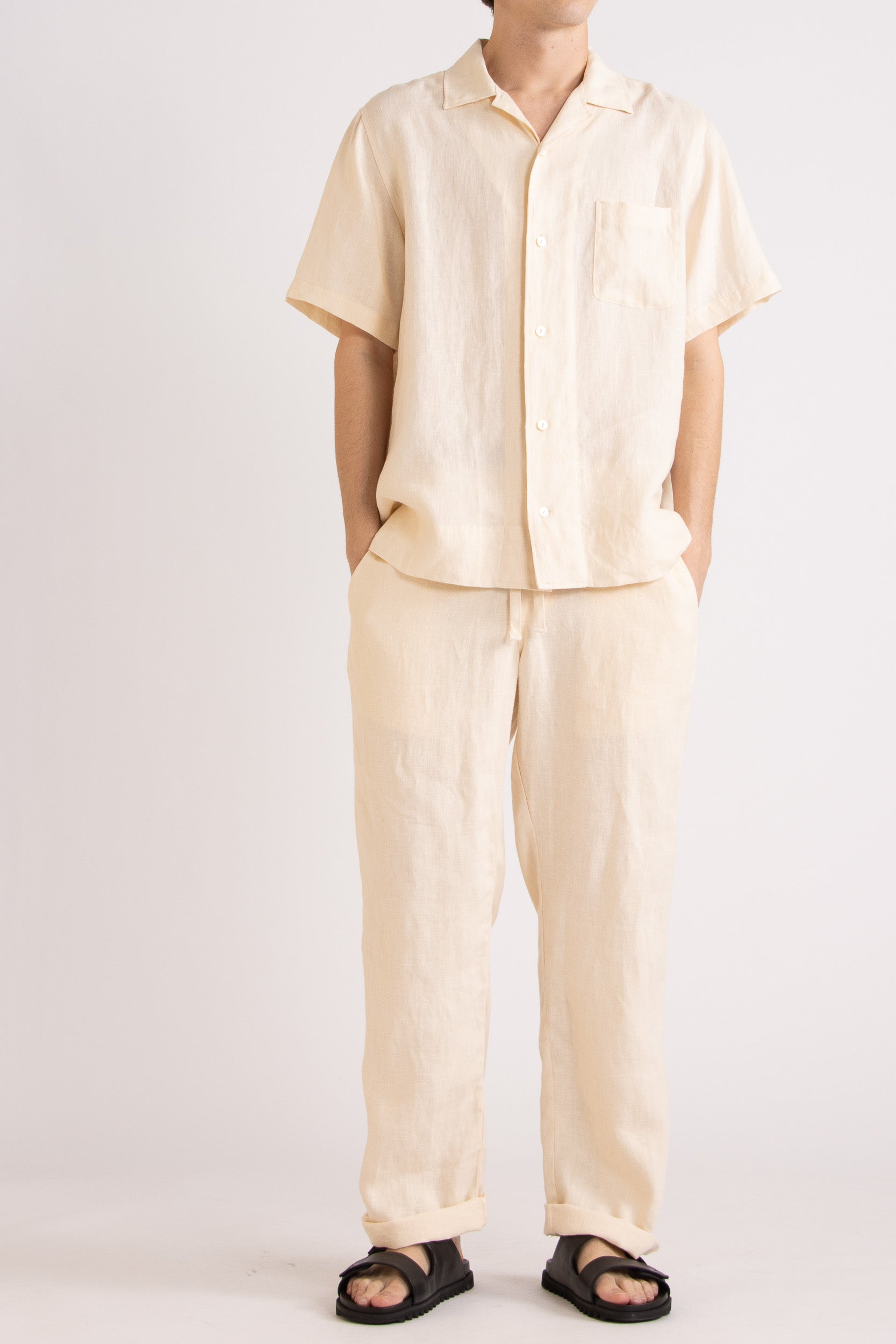 Toby Linen Drawstring Pant