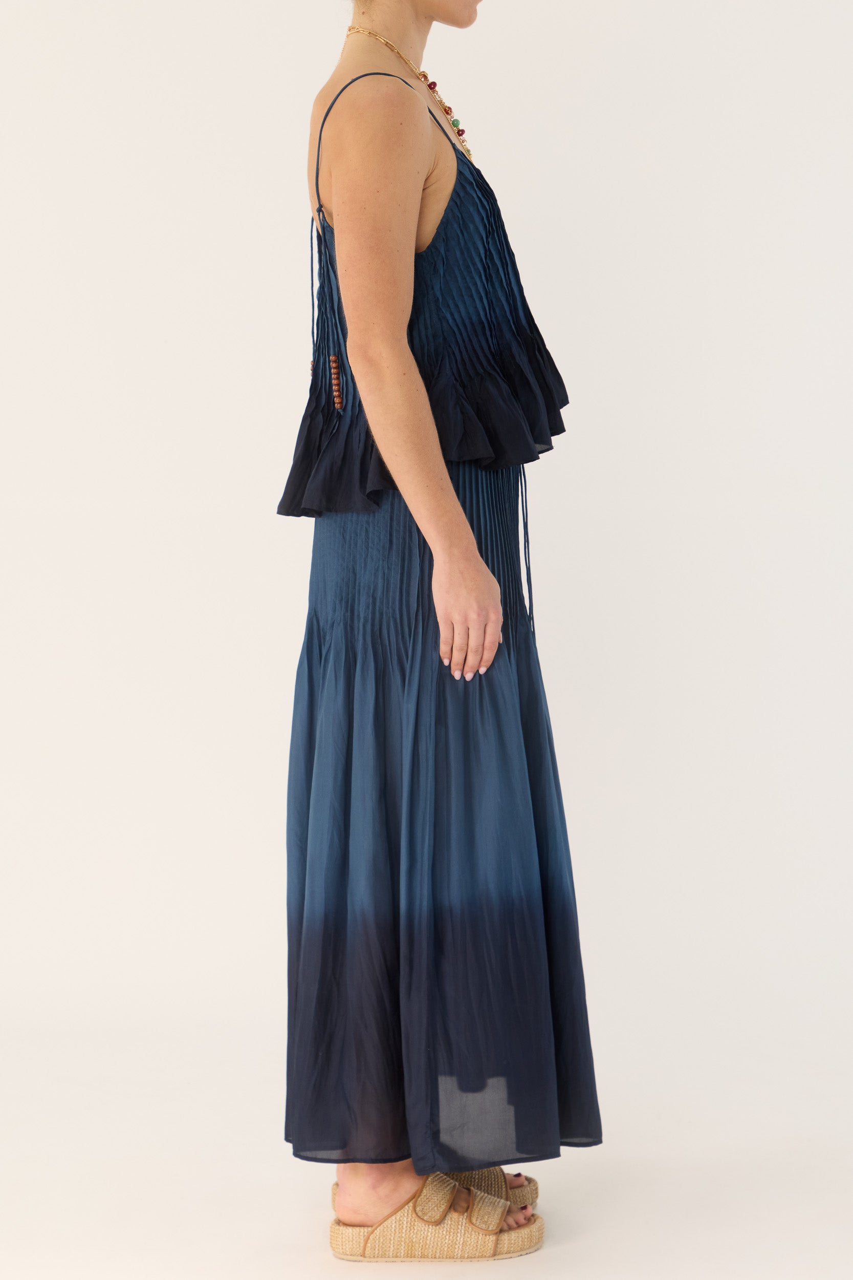 Ottavia Silk Dip-Dye Skirt