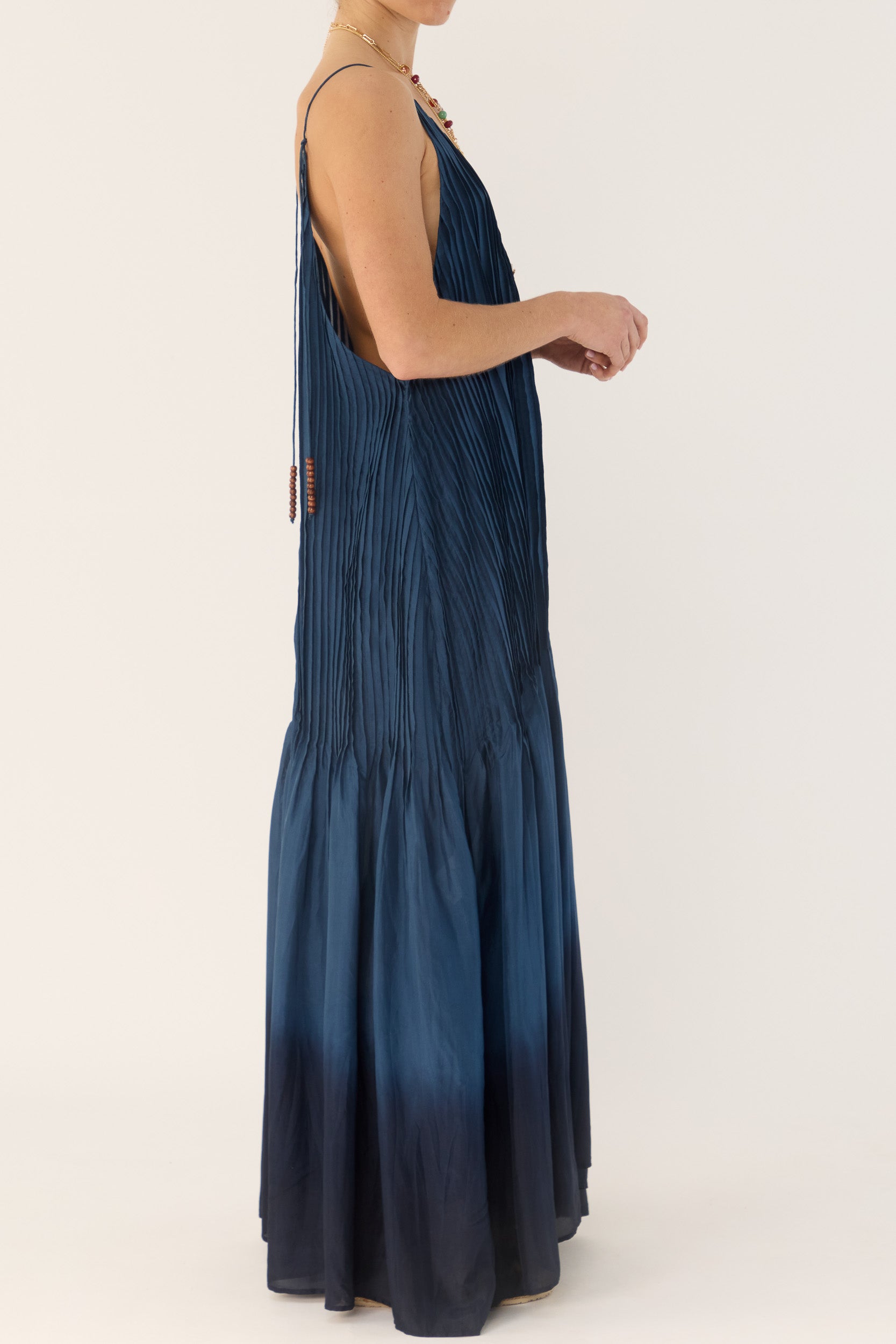Ottavia Silk Dip-Dye Cami Dress